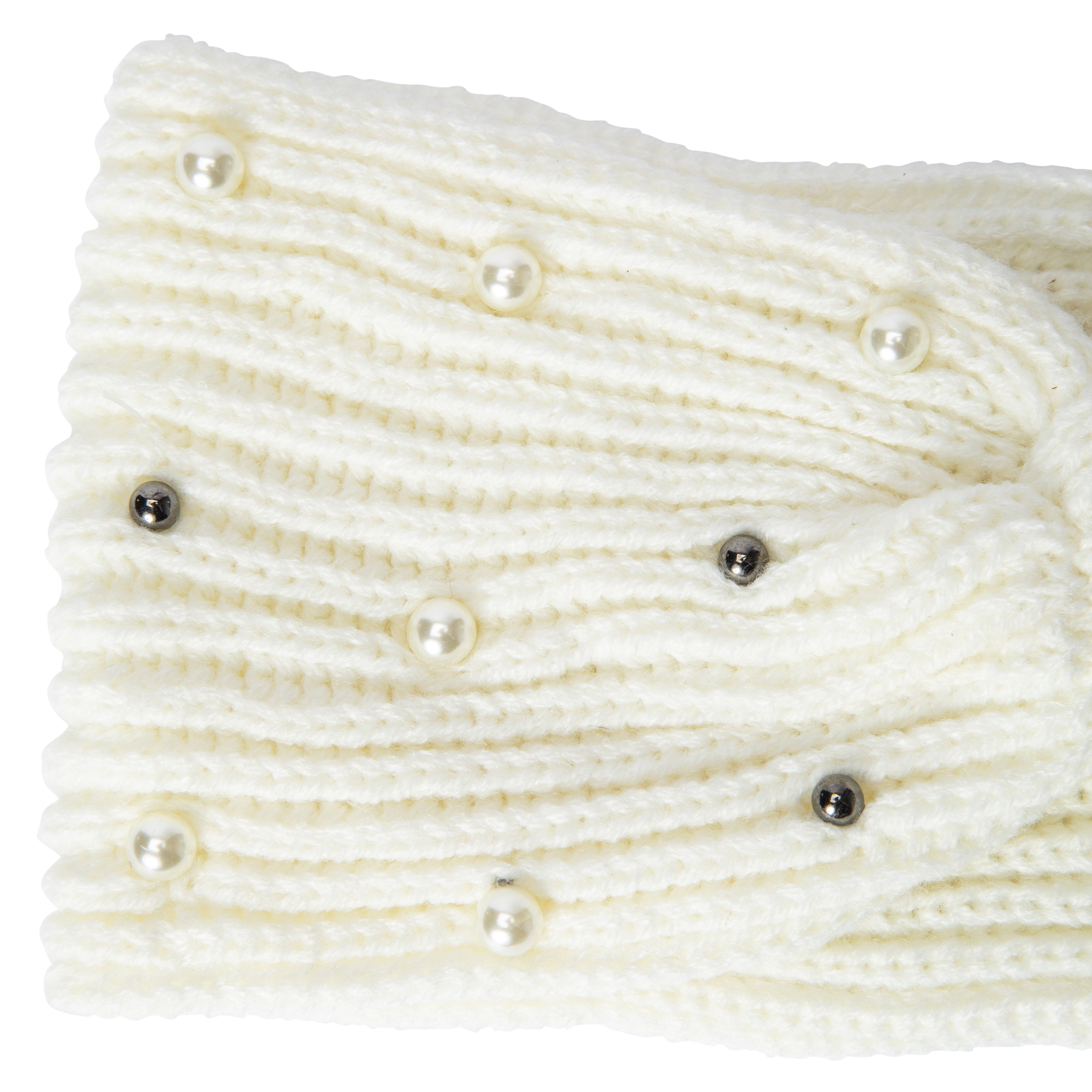 pearl knit ear warmer headband