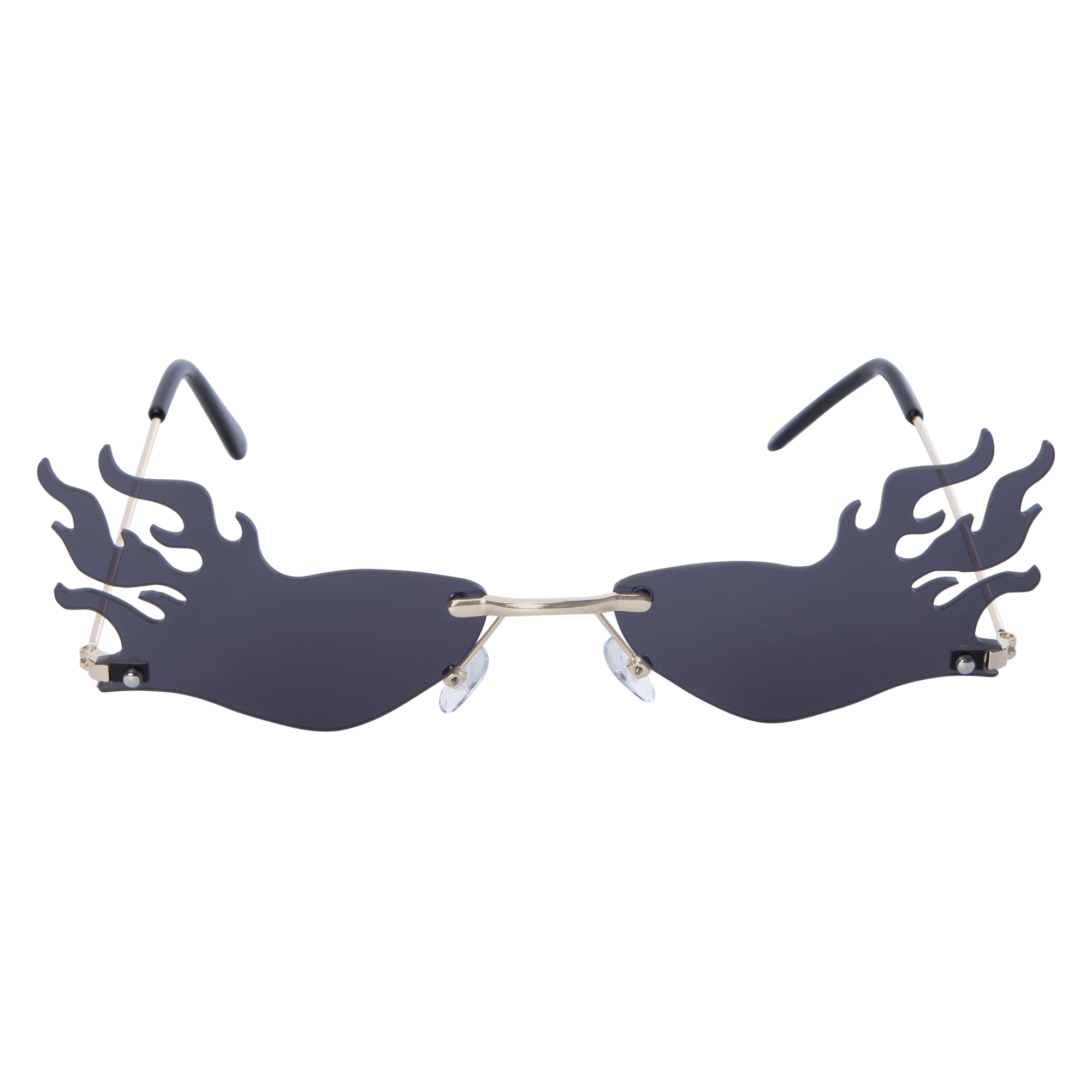 ladies rimless flame sunglasses