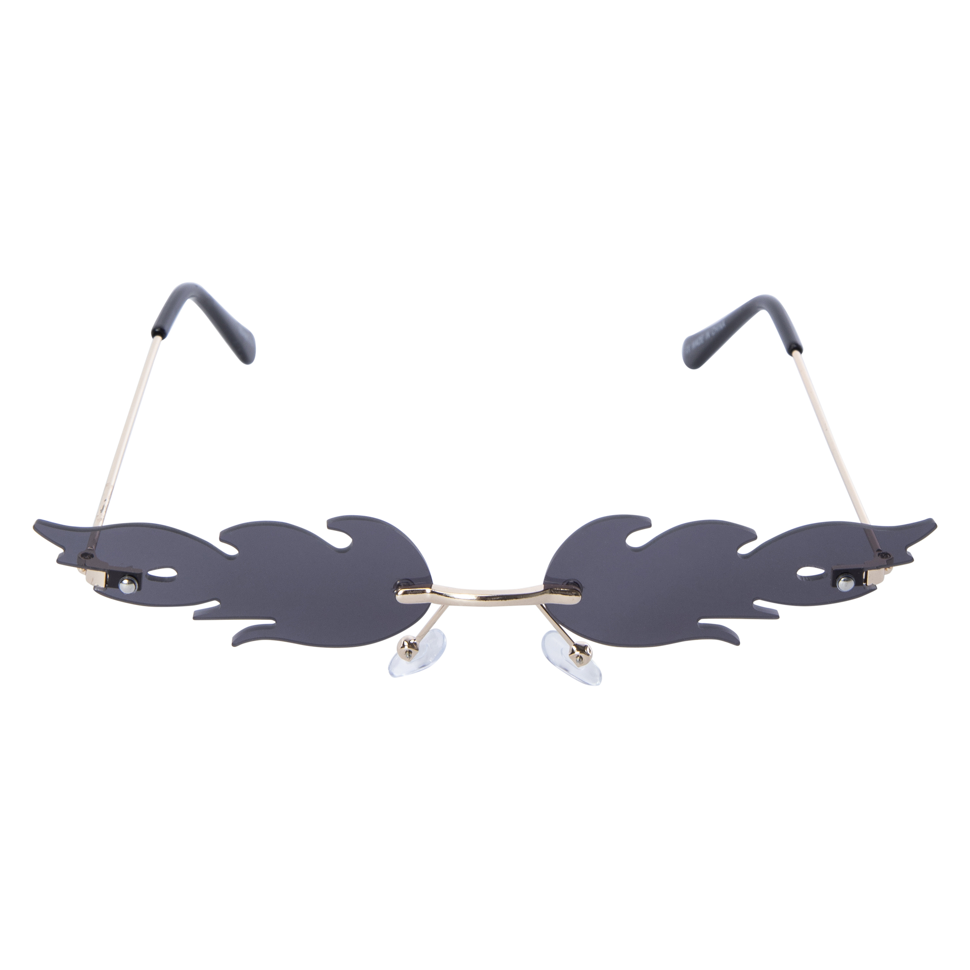 ladies rimless flame skinny sunglasses