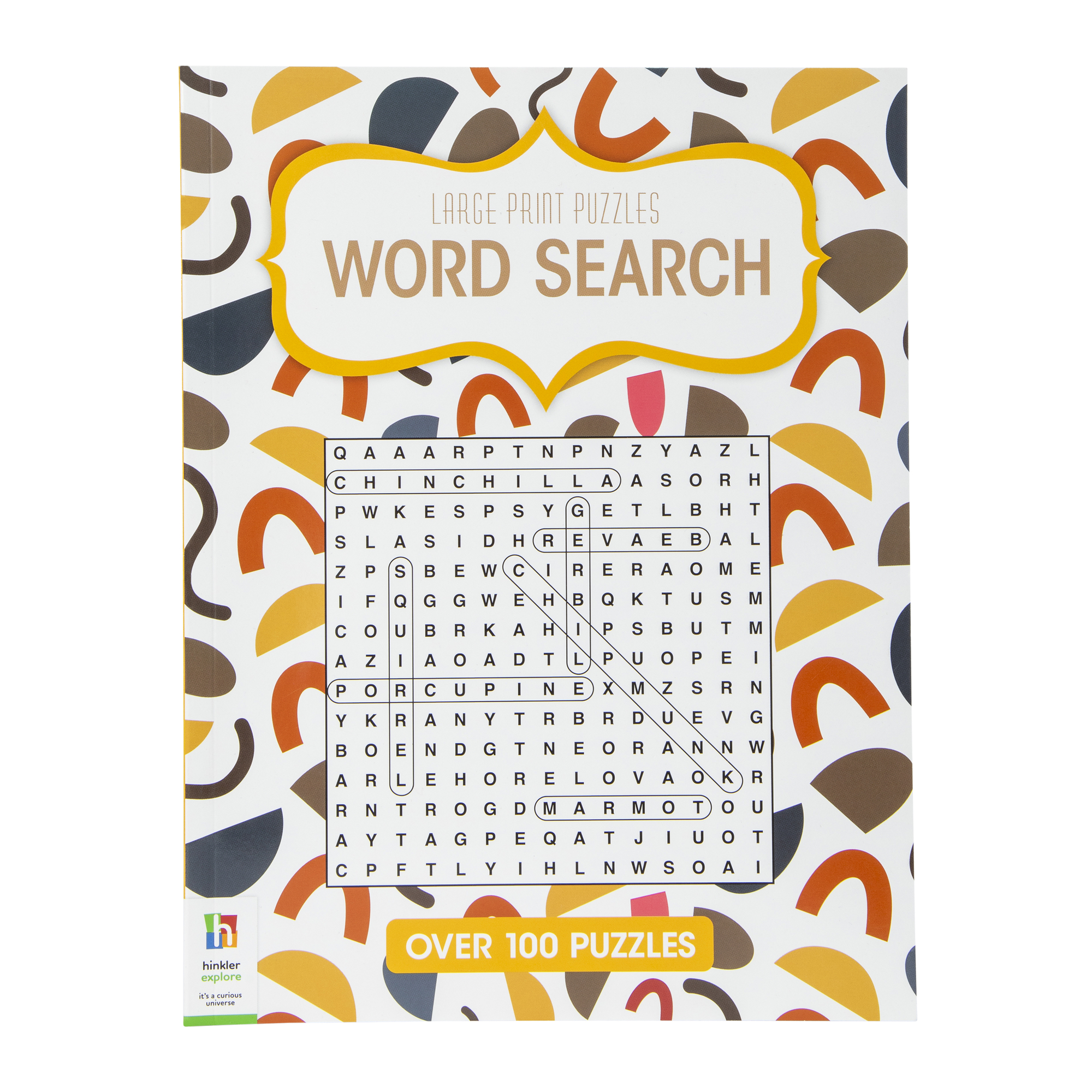 large print puzzles book with 100+ word search puzzles