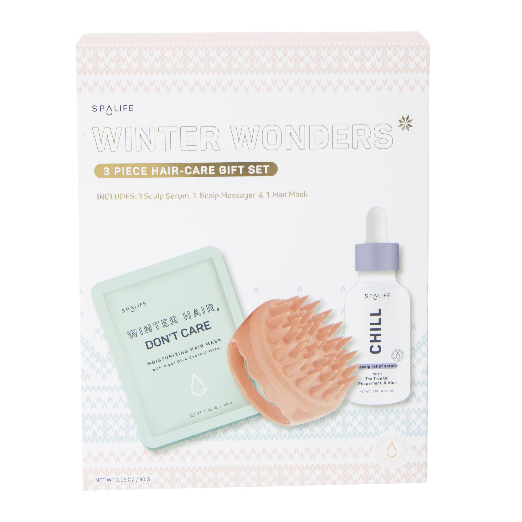 spa life™ winter wonders hair-care 3-piece gift set