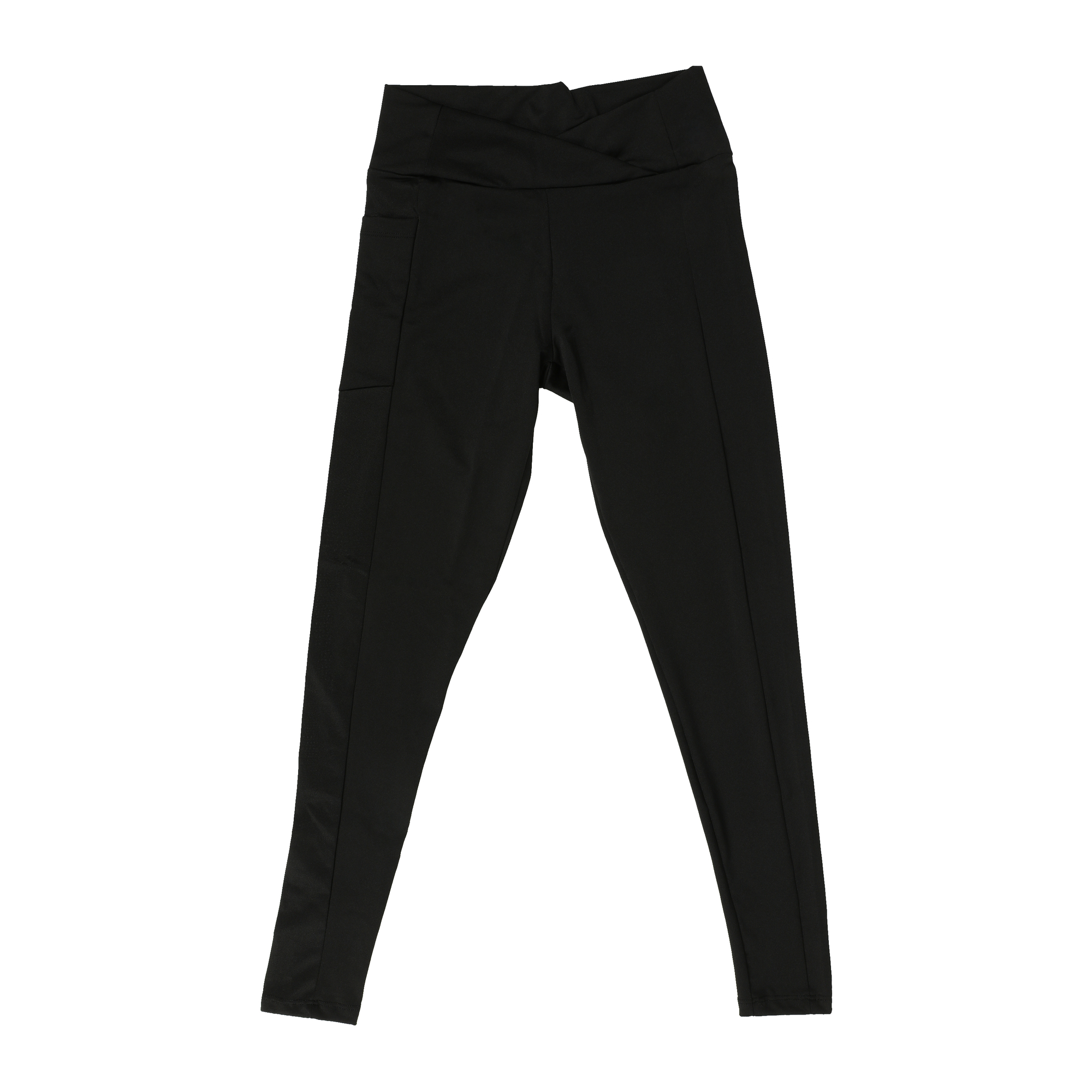 black crossover leggings