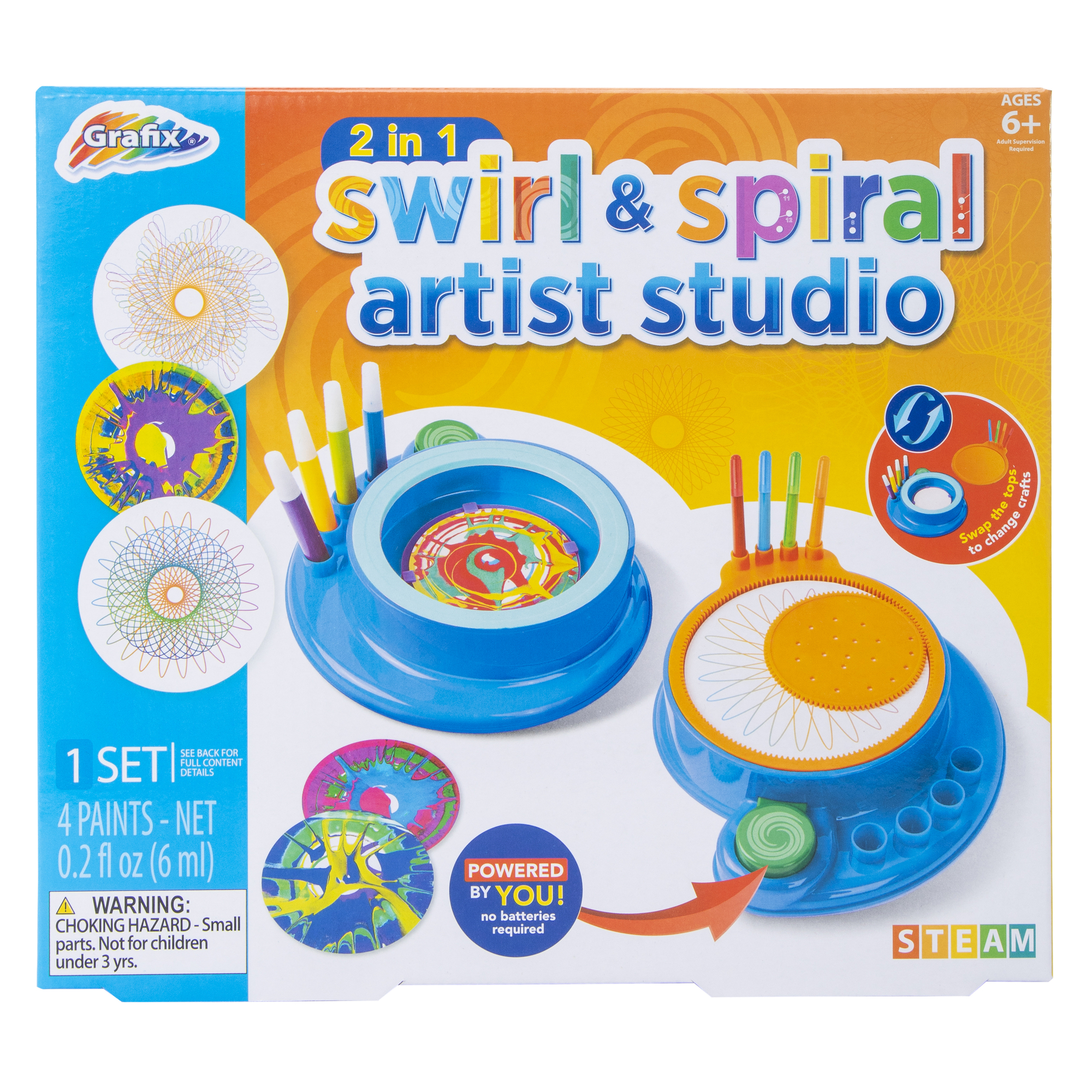 2-in-1 swirl & spiral artist studio