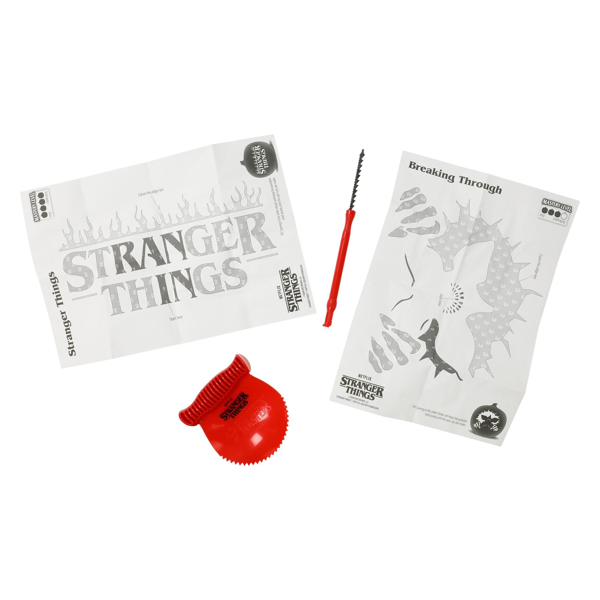 netflix stranger things™ pumpkin carving kit
