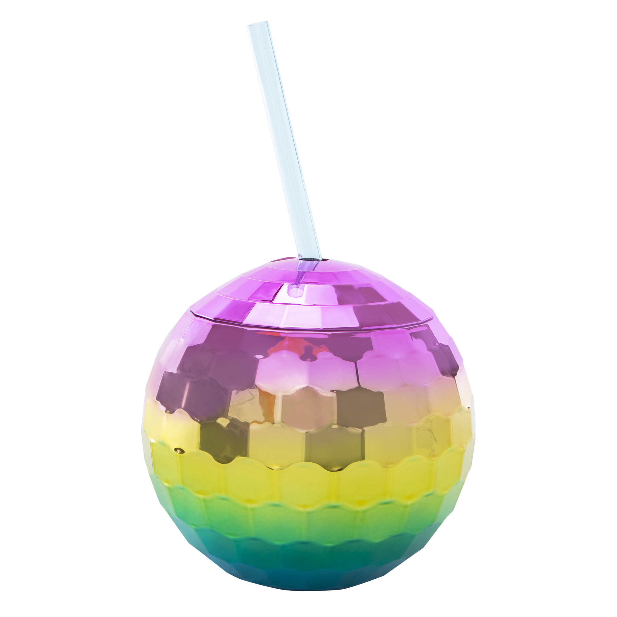 disco ball sipper & straw 8.5 fl.oz