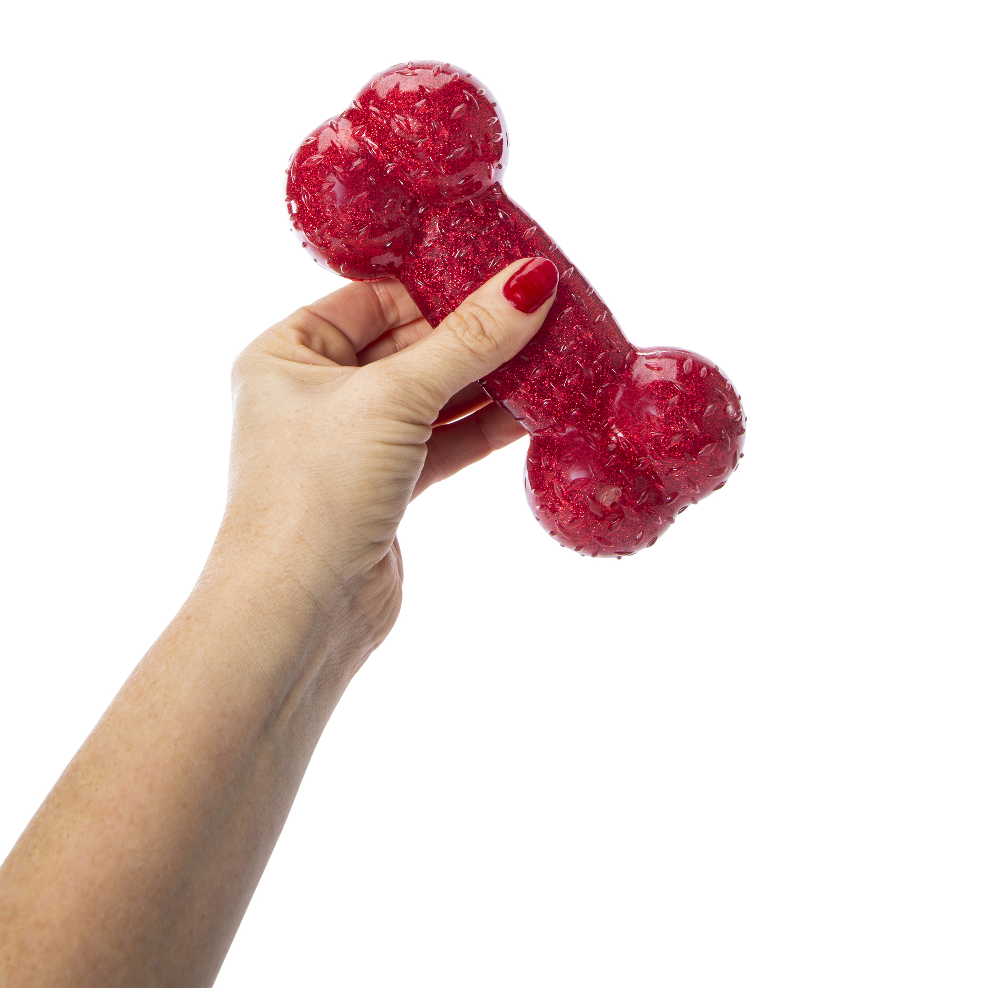 glitter TPR dog bone chew toy 7in | Five Below