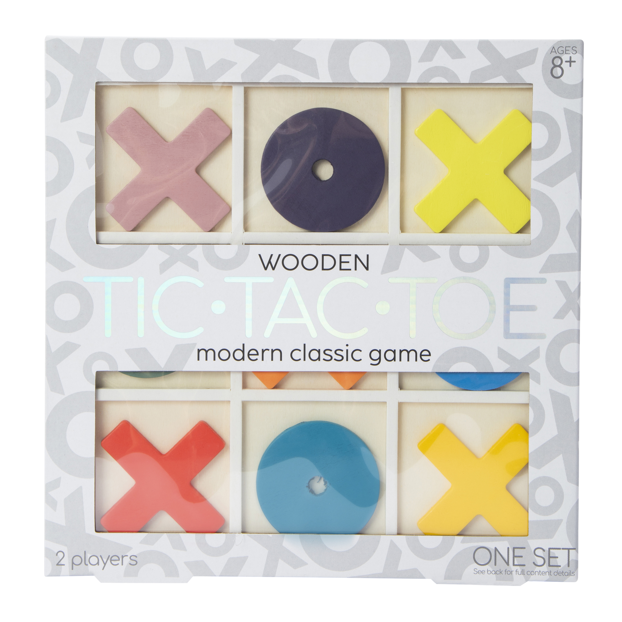 wooden tic-tac-toe modern classic game | Five Below