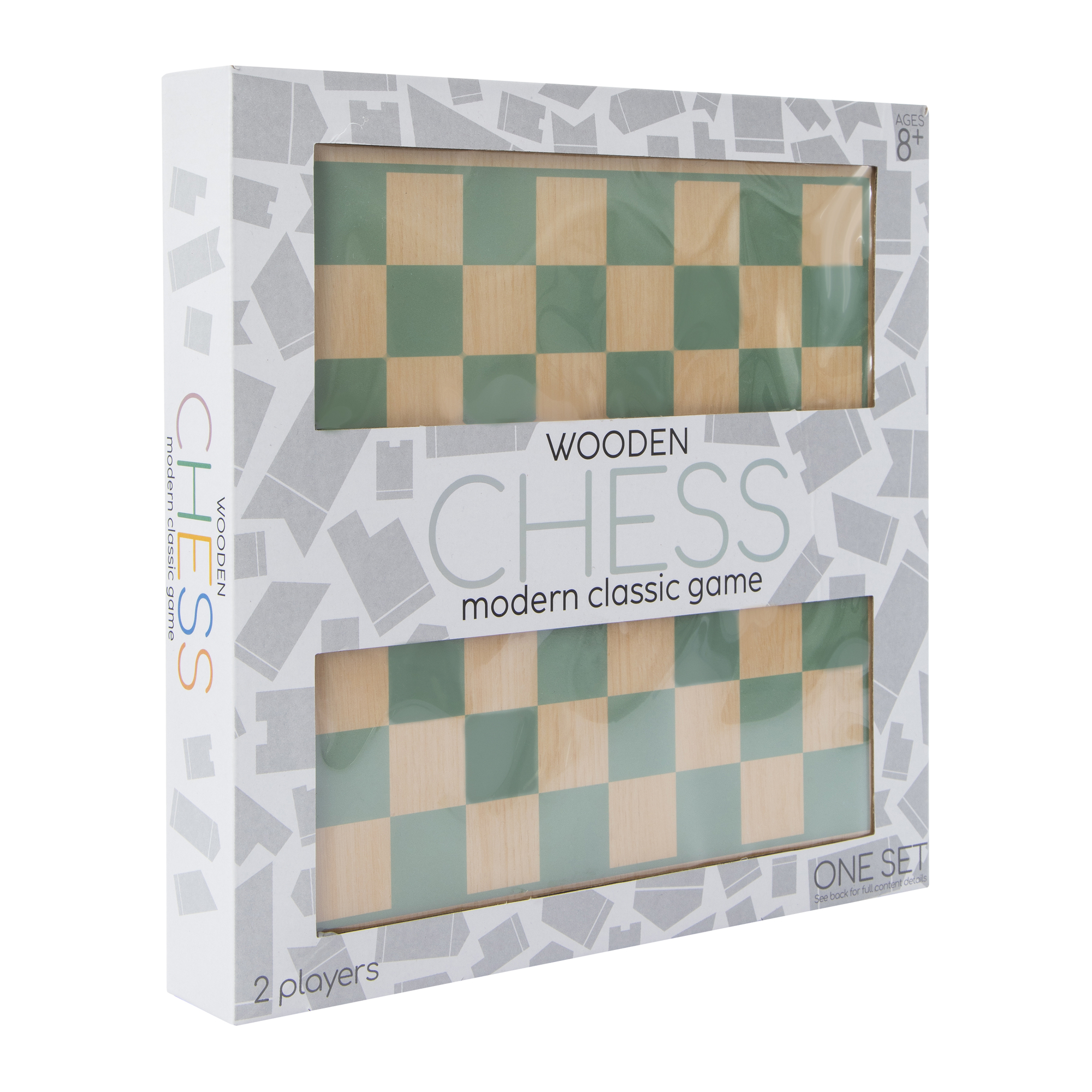 wooden chess modern classic game set