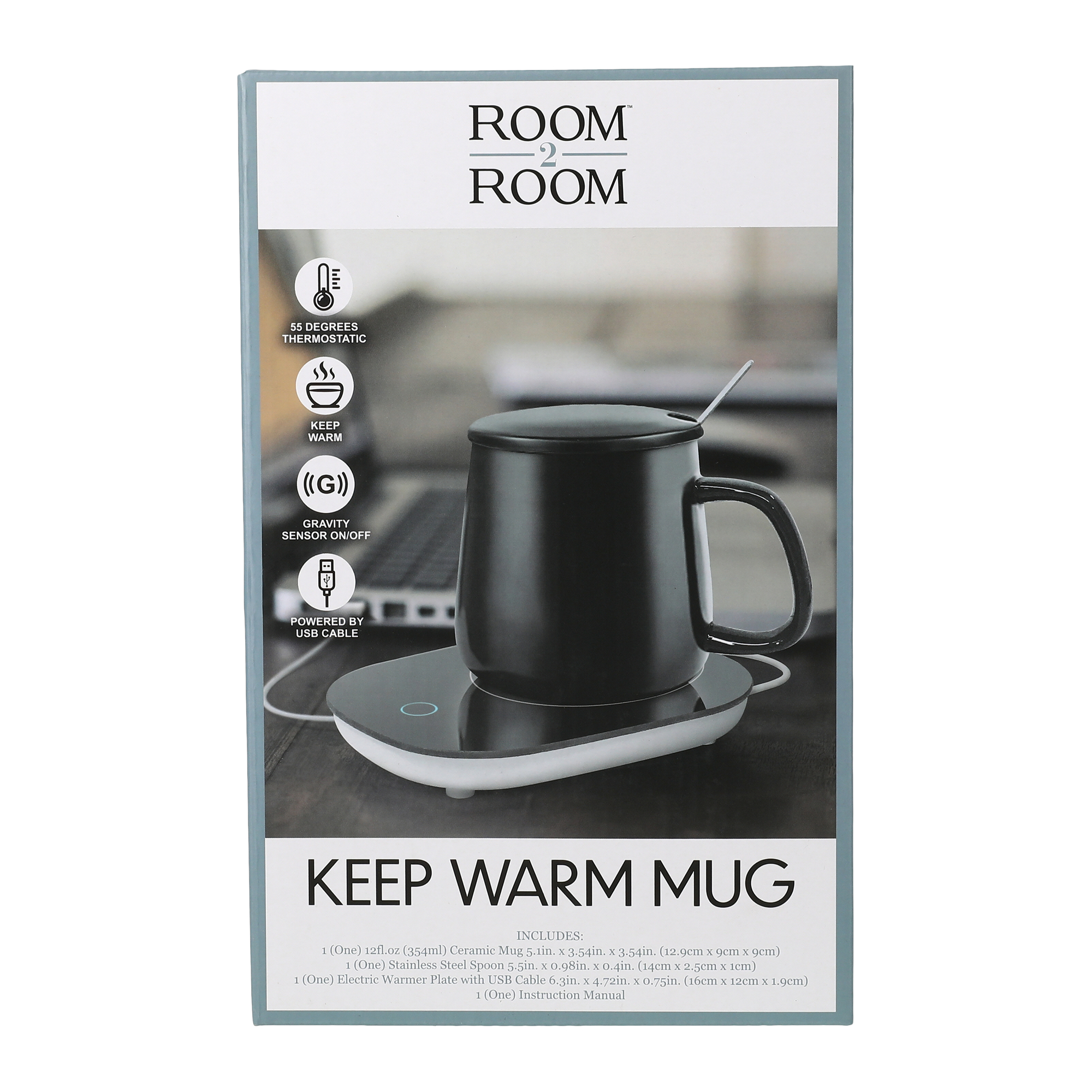 keep-warm mug set, USB-powered