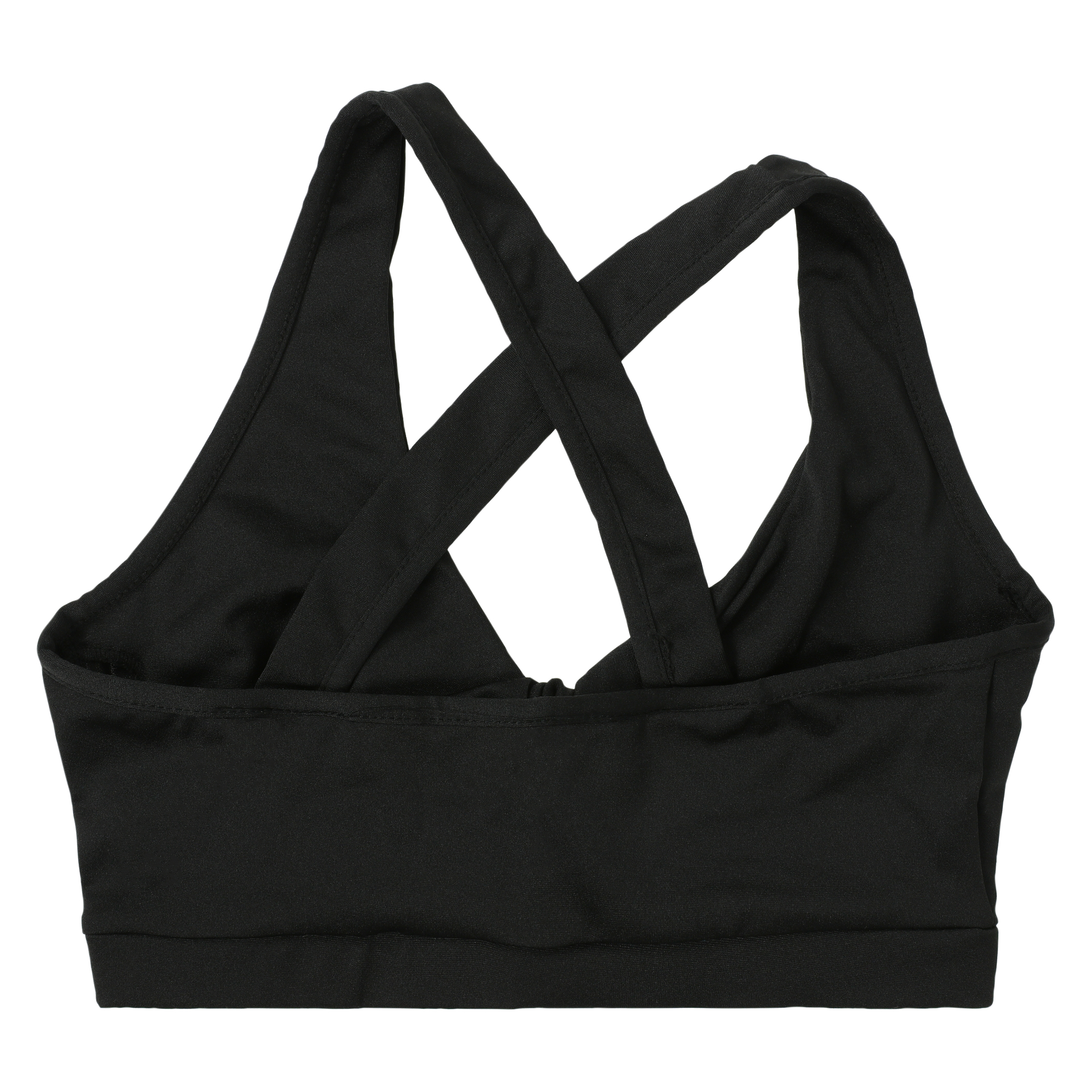 black twist-front sports bra
