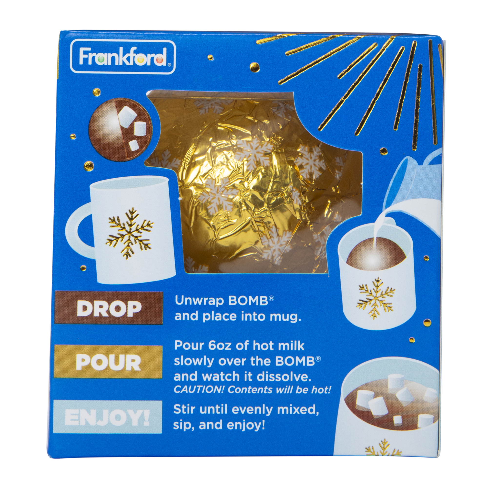 hot chocolate bomb with mini marshmallows 1.6oz