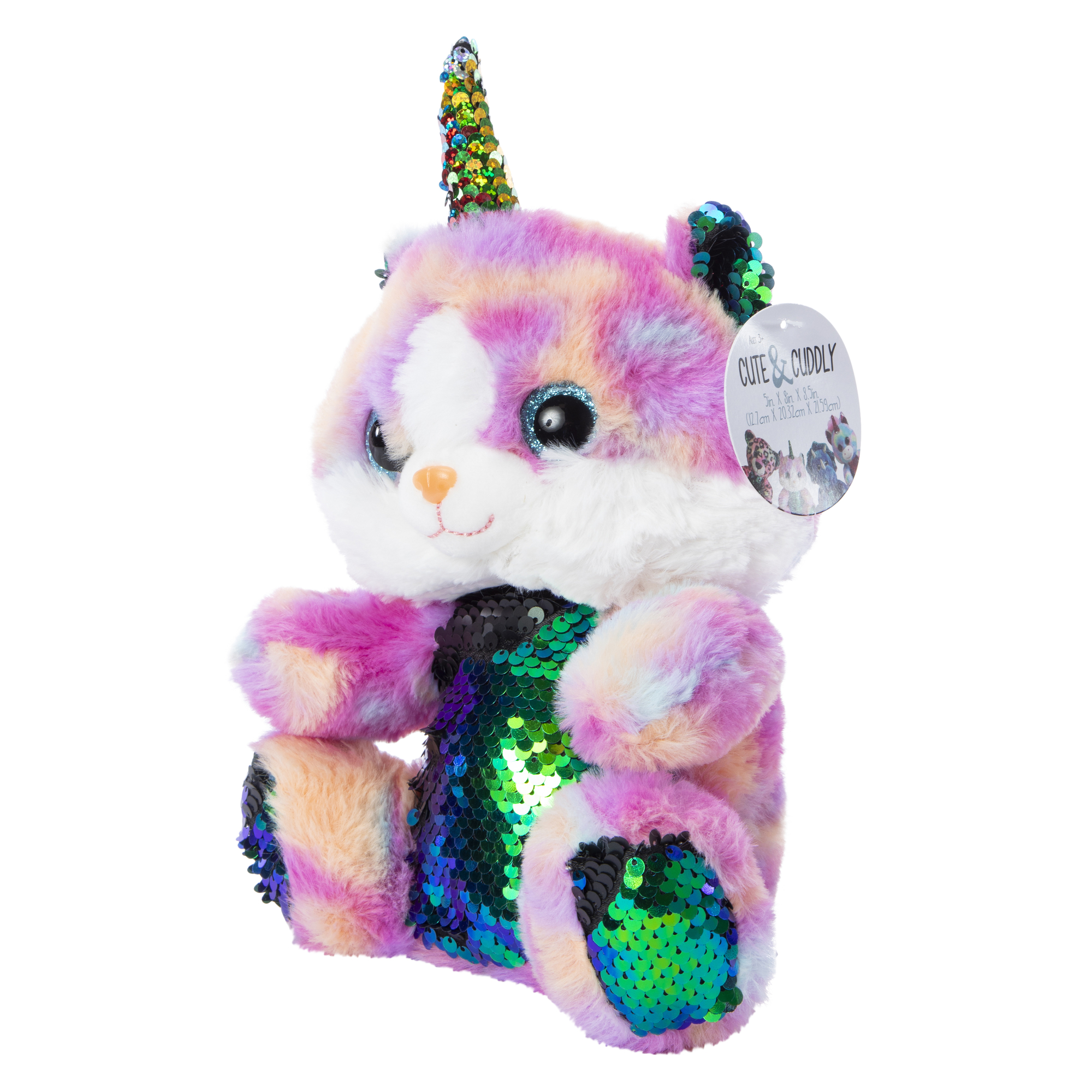 sequin animal plush