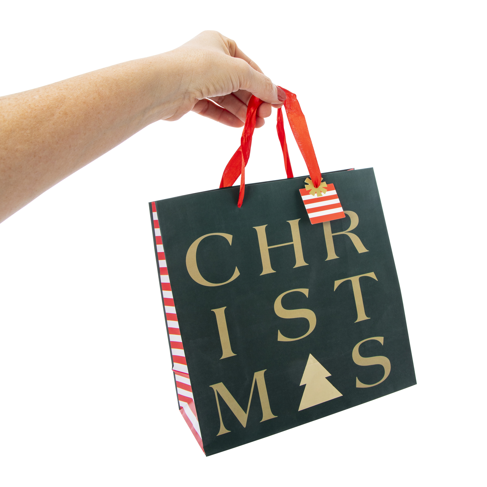 holiday medium square gift bag 9in x