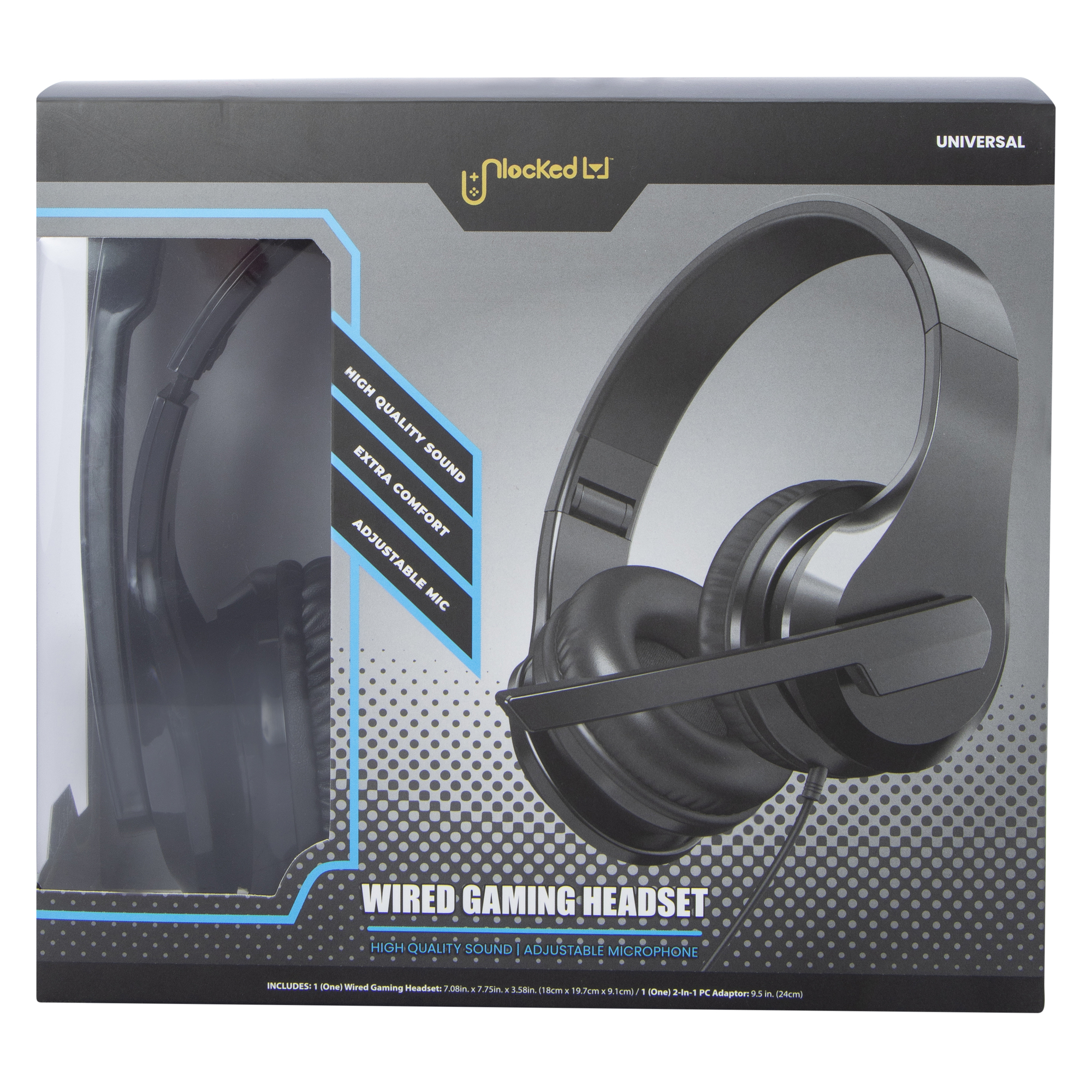 unlocked lvl™ wired gaming headset with mic