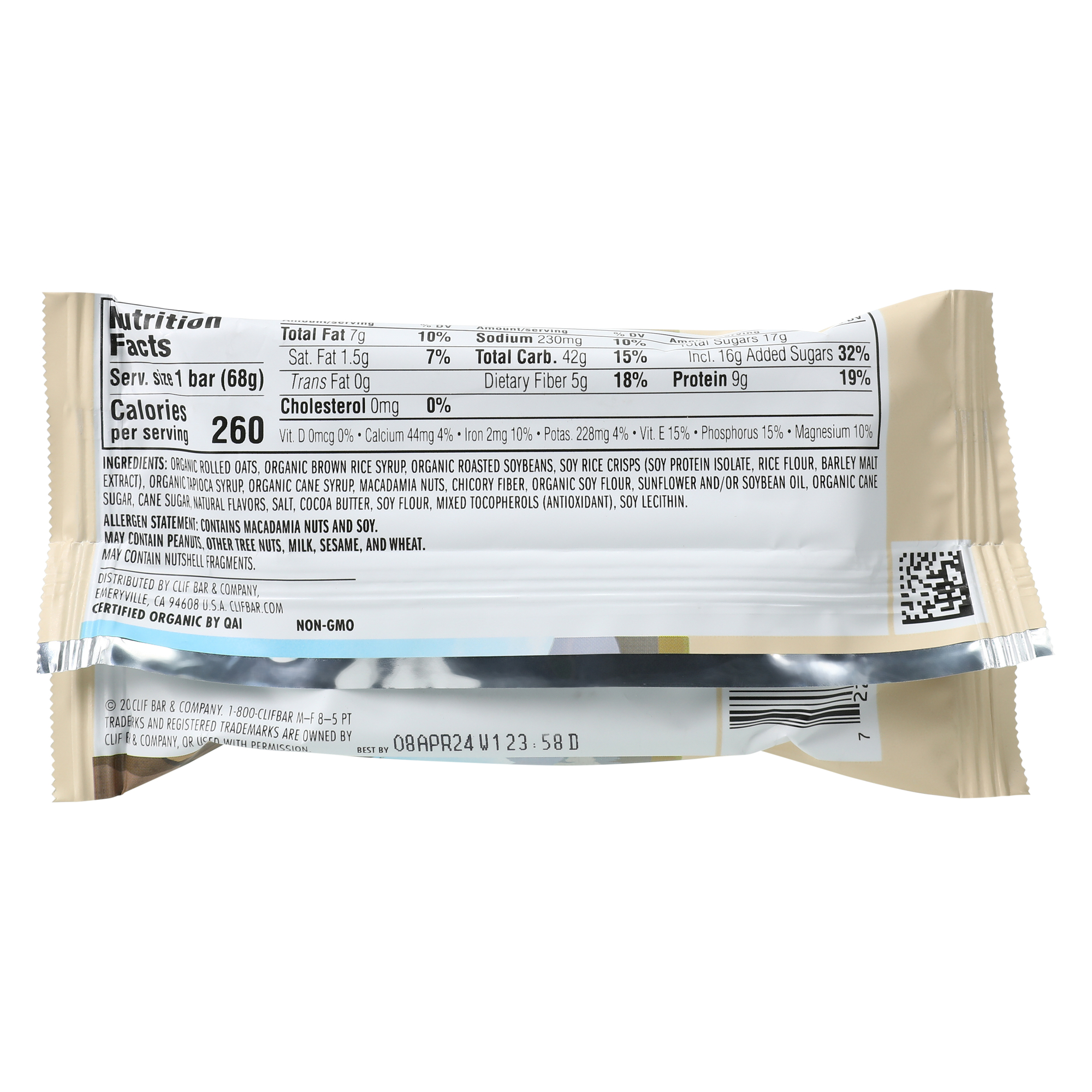 clif bar® white chocolate macadamia nut 2.4oz
