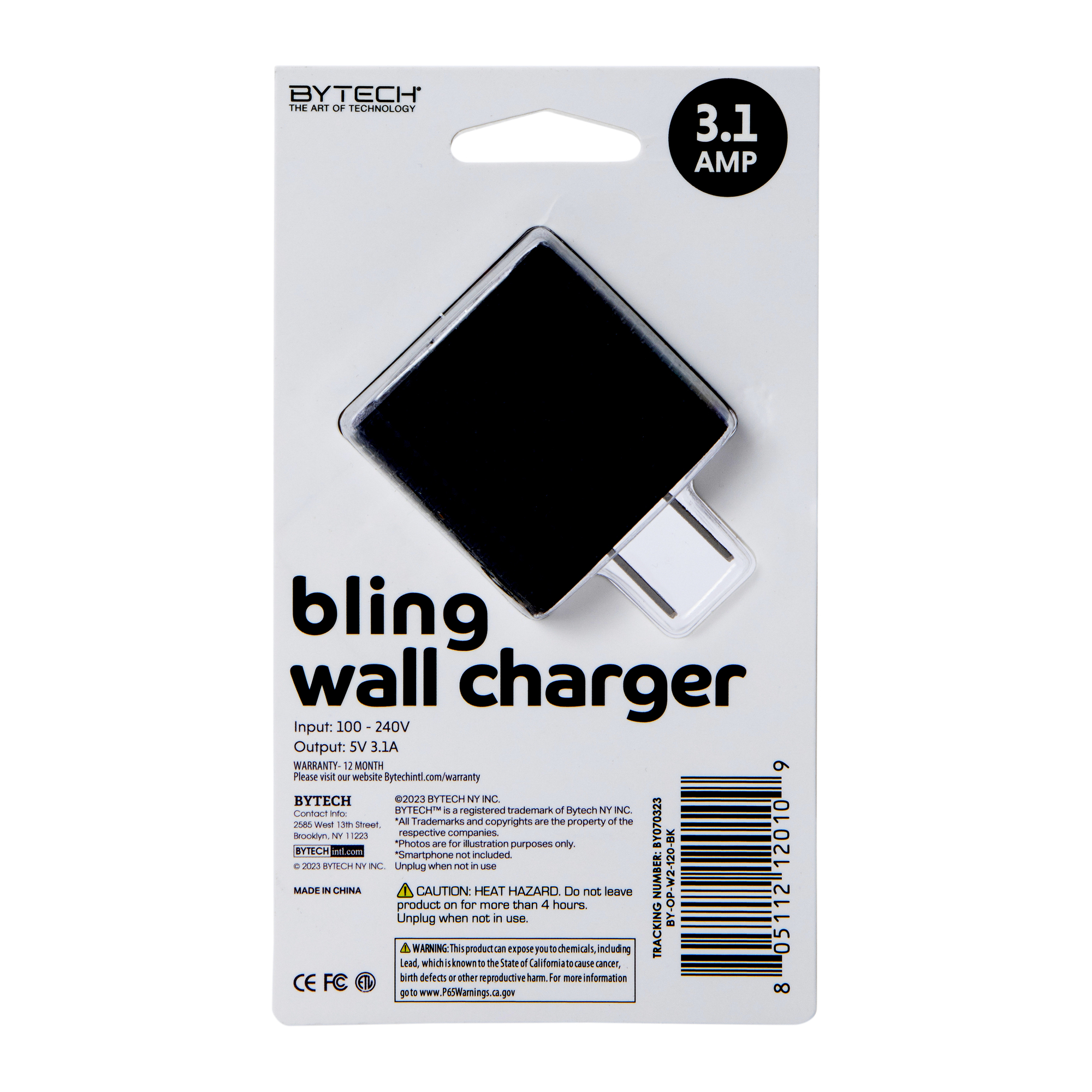 Trendy Dual Port Wall Charger, USB-A & USB-C