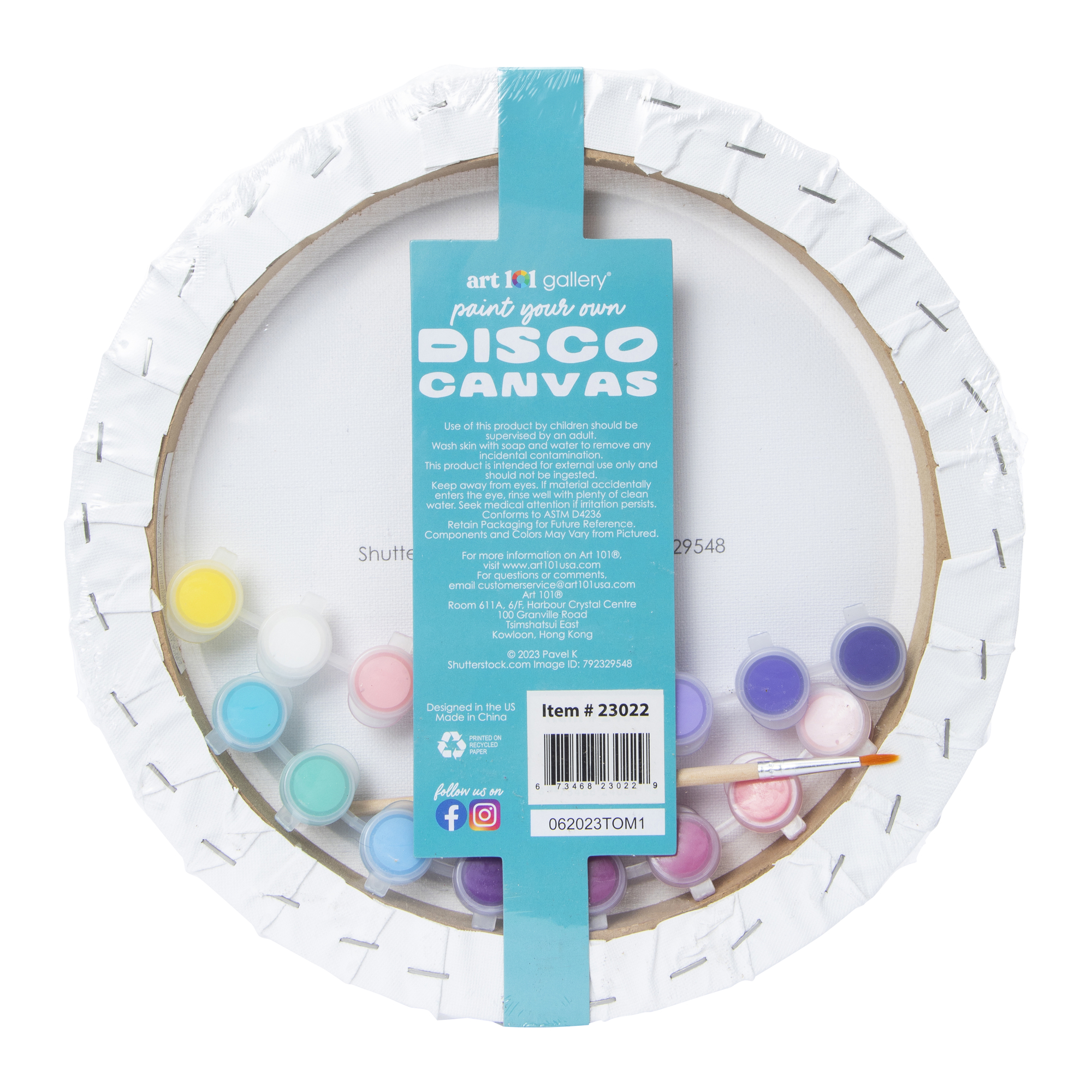 paint your own disco canvas art kit