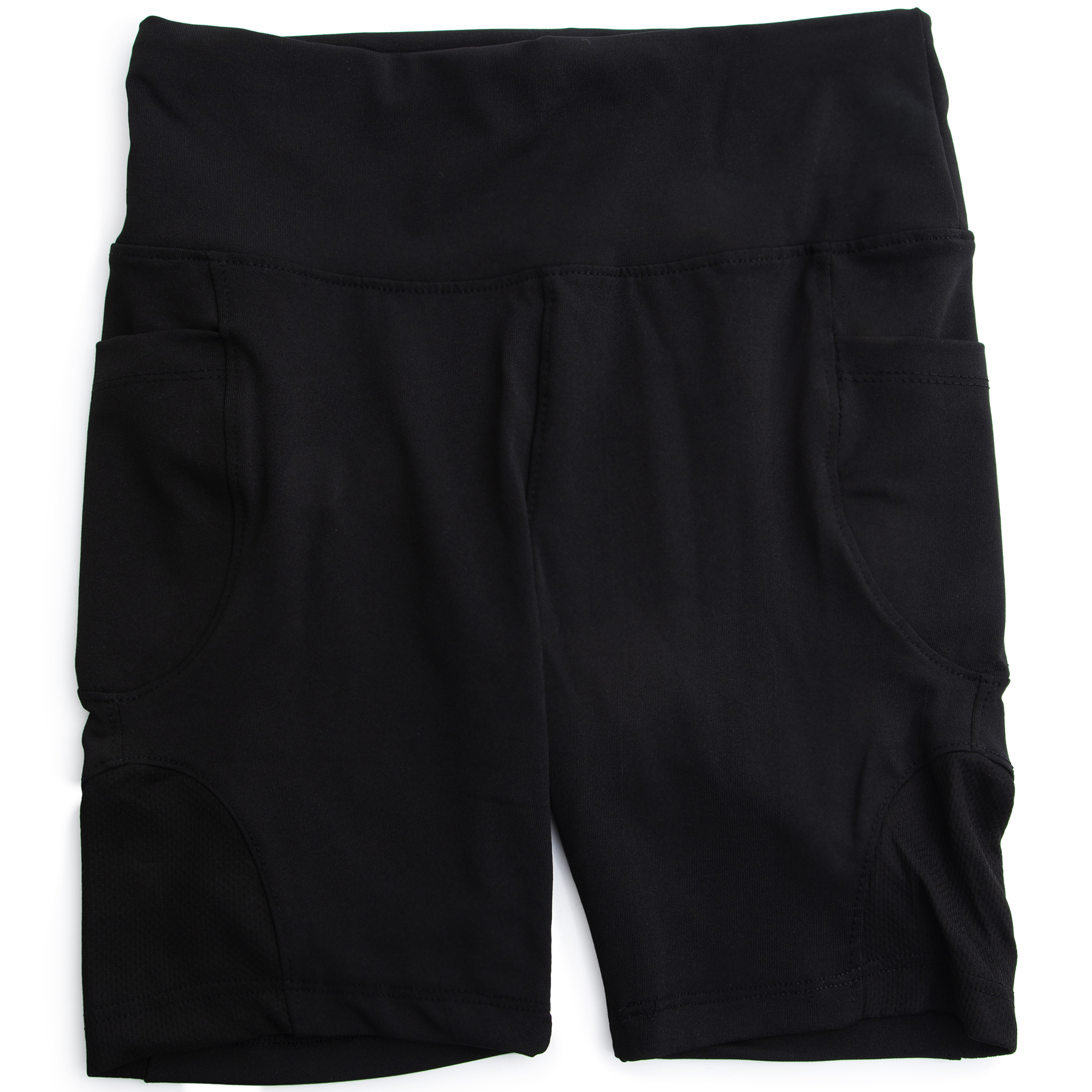 series-8 fitness black mesh biker shorts with pockets