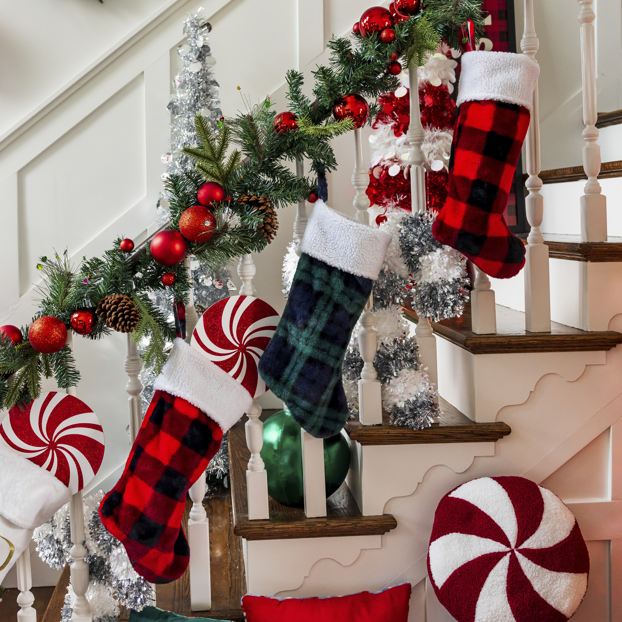 plaid christmas stocking