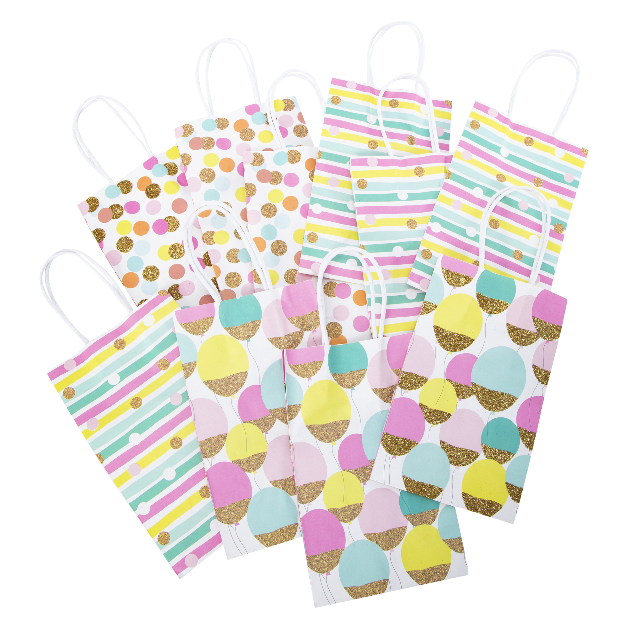 10-count small kraft gift bags 8.35in x 5.2in