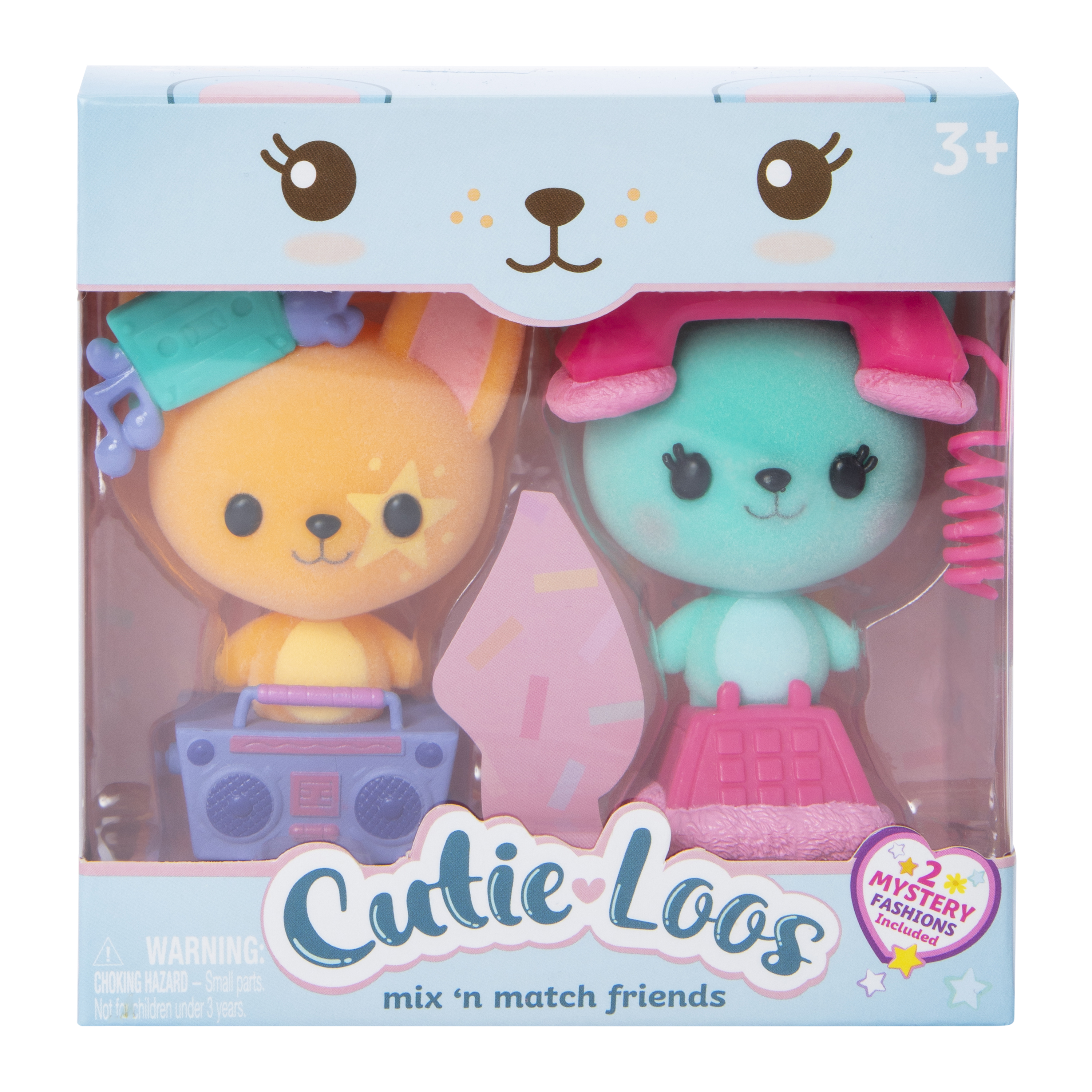 cutie-loos mix 'n match friends 2-count