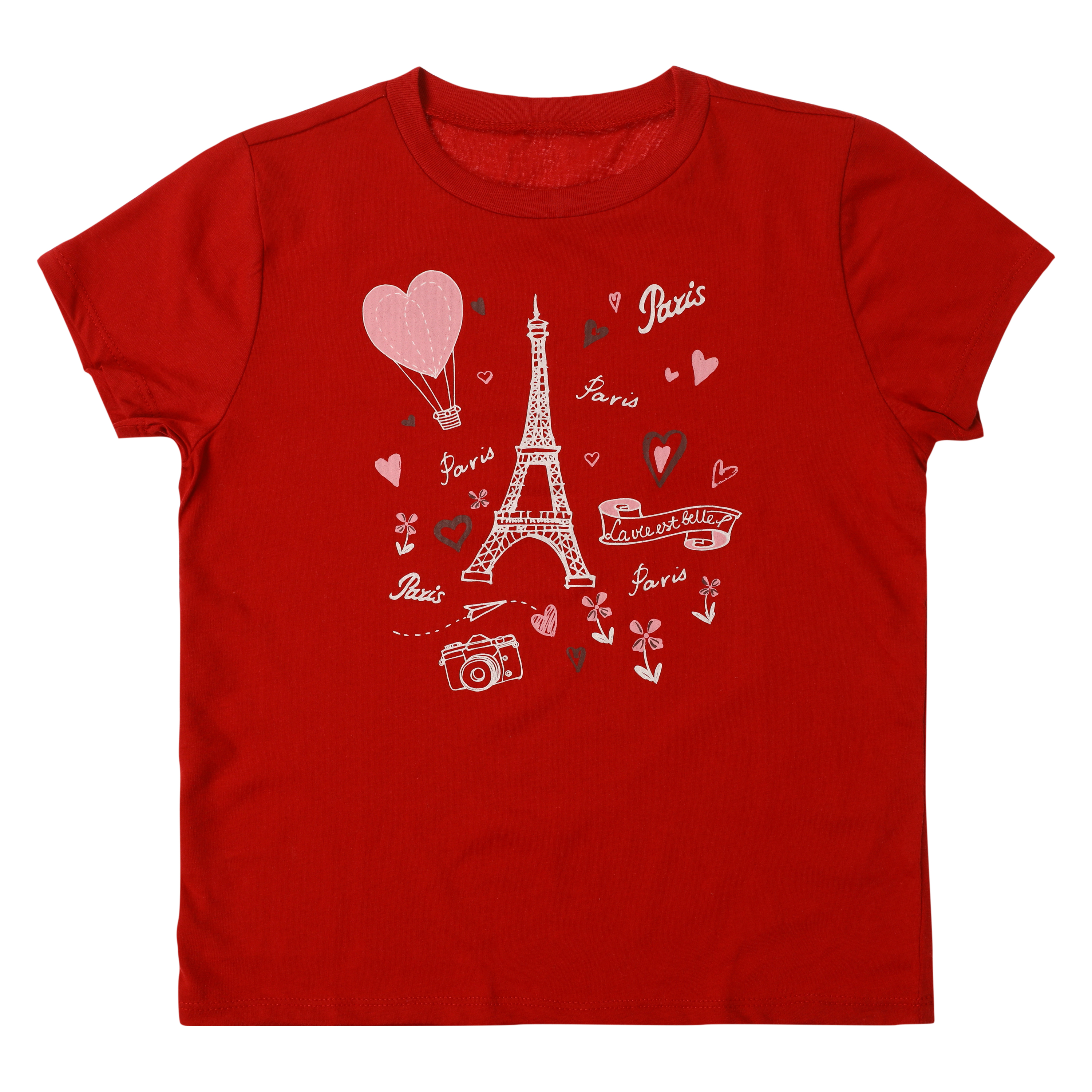 ☆HOTEL PARIS CHILL☆ Paper Heart TShirt 5color Juniors Paris Graphic Tee | Five Below
