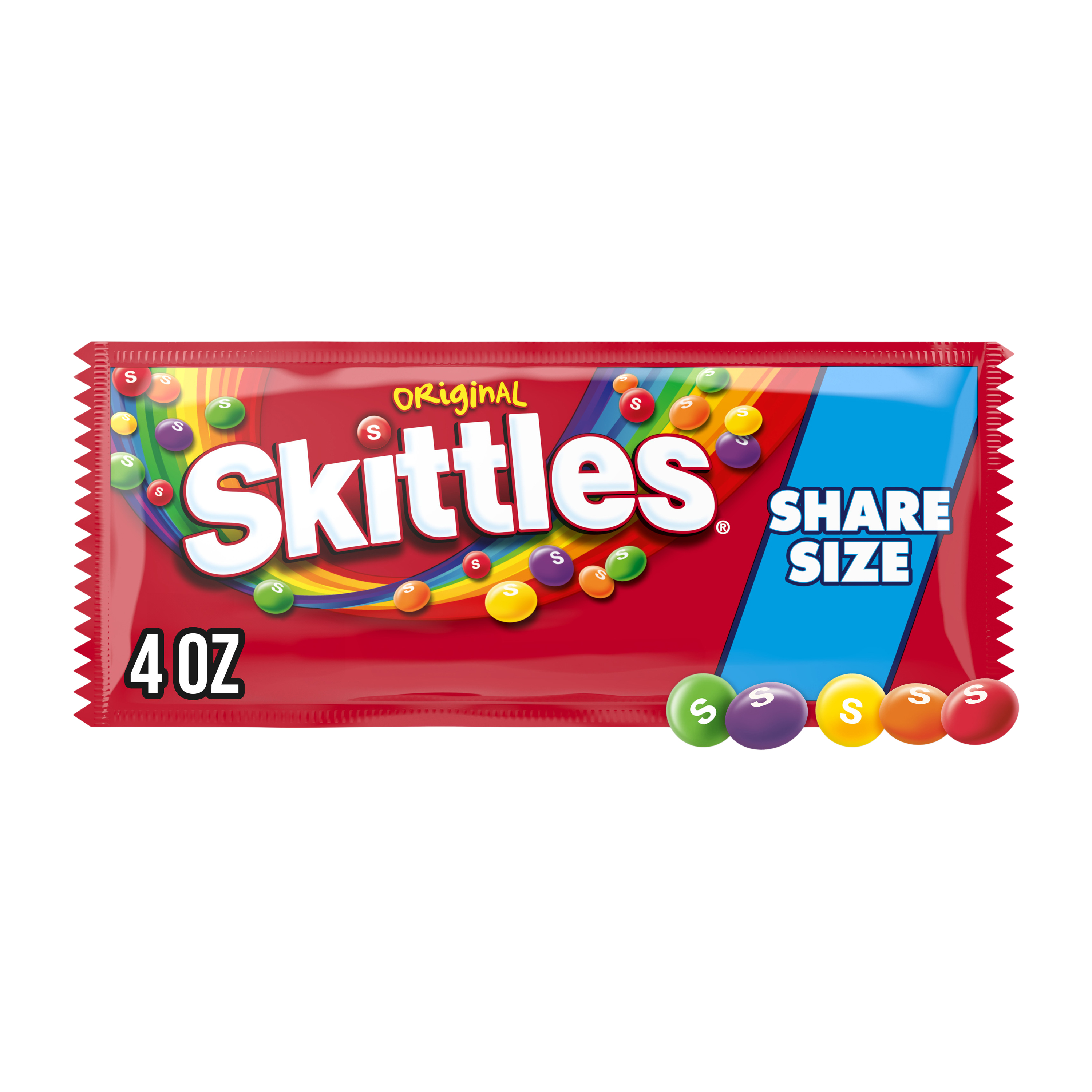 SKITTLES Original Chewy Candy, Share Size, 4 oz Bag