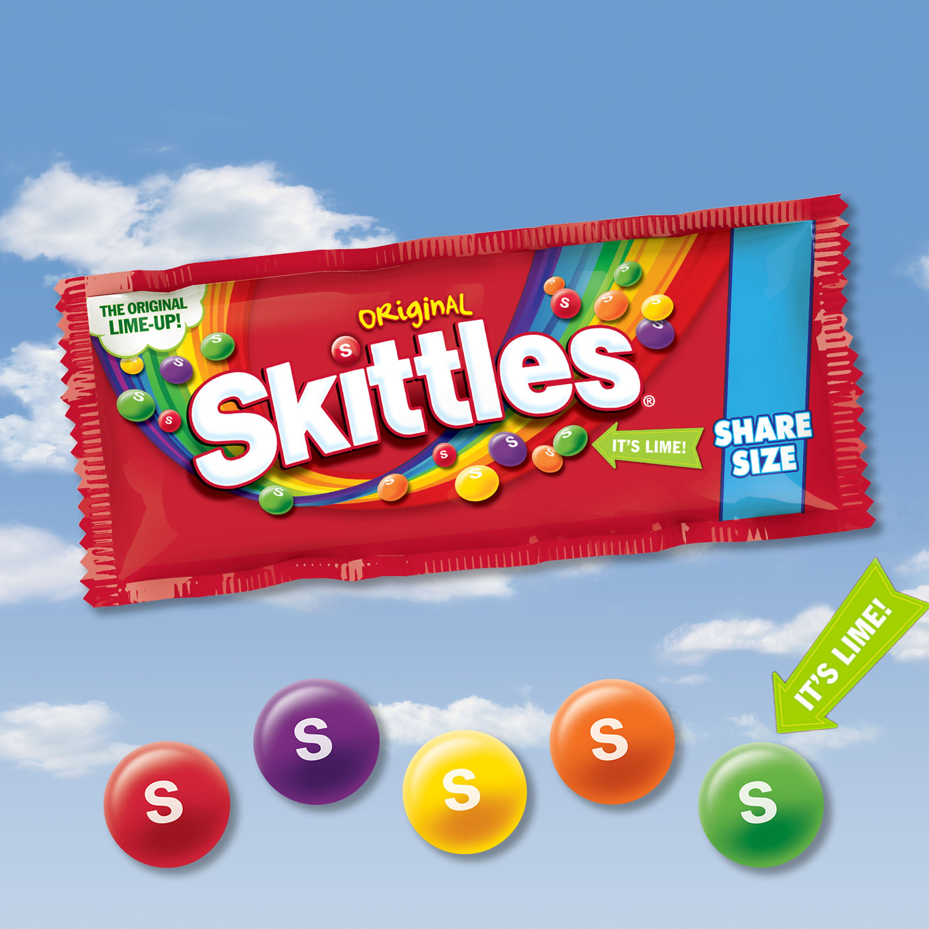 SKITTLES Original Chewy Candy, Share Size, 4 oz Bag