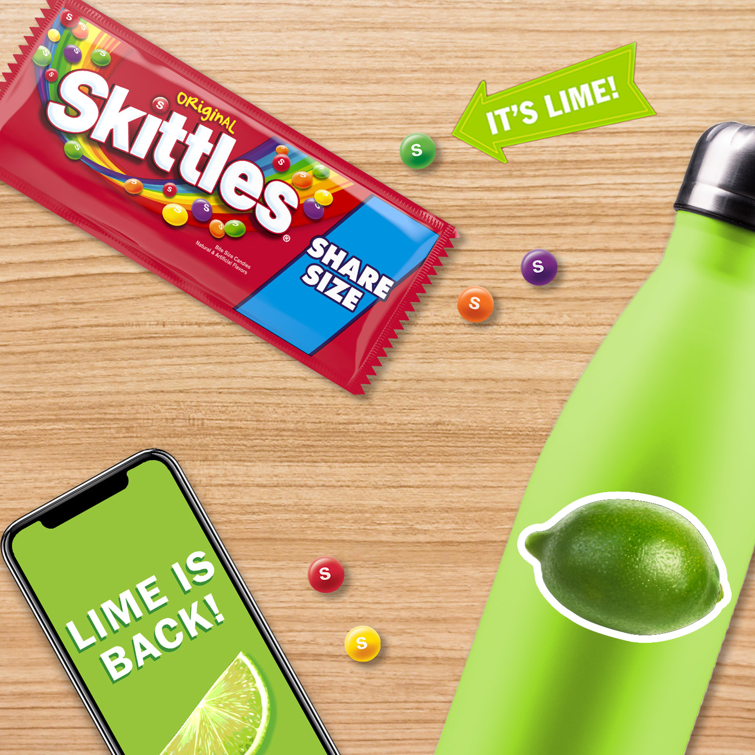 SKITTLES Original Chewy Candy, Share Size, 4 oz Bag