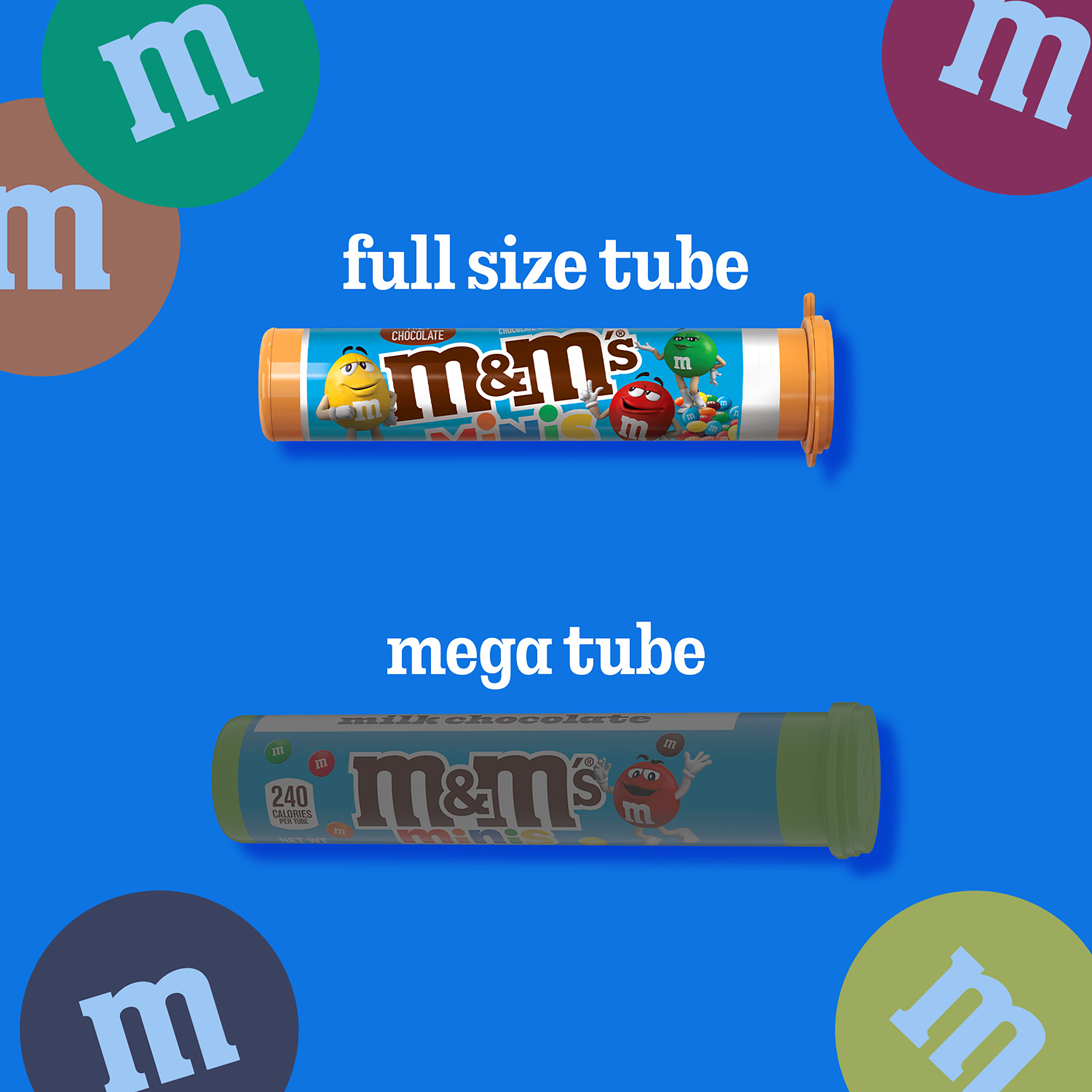 M&M'S MINIS Milk Chocolate Candy, 1.08 oz Tube (Package May Vary)