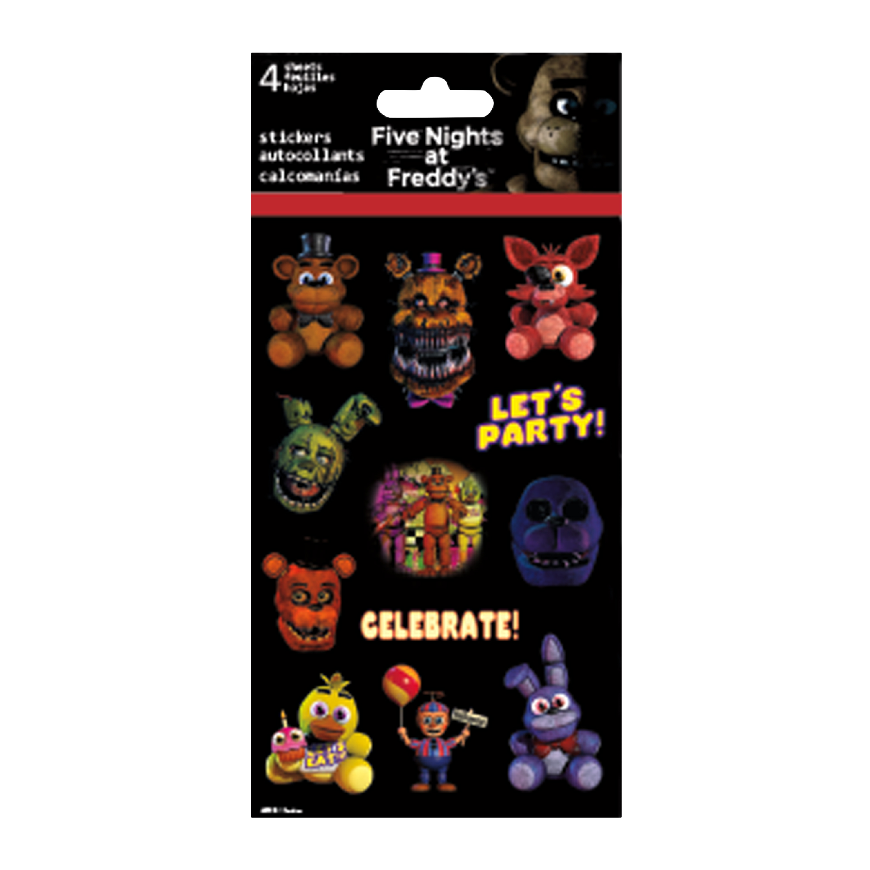 Five Nights At Freddy's™ Stickers 4-Sheets
