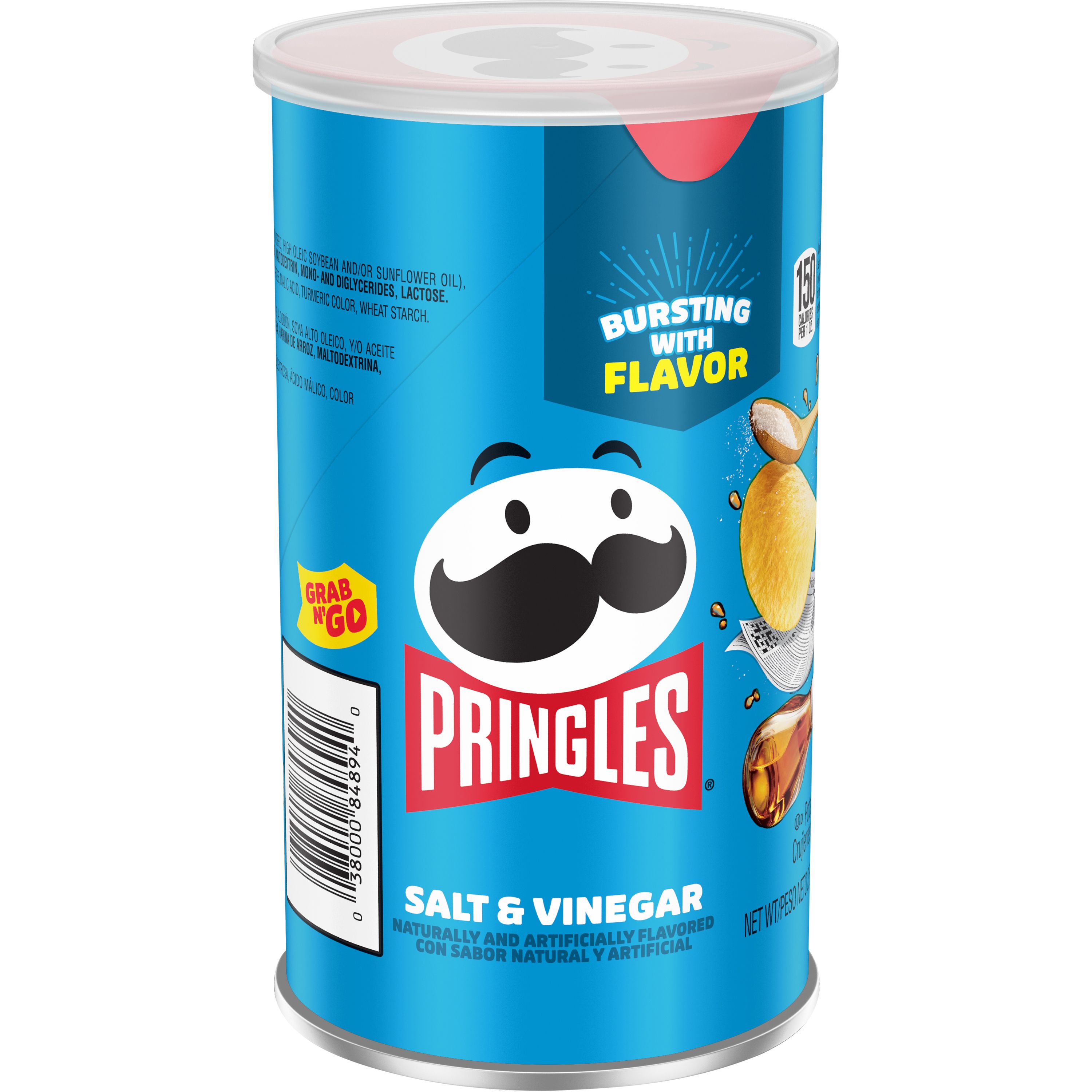 pringles® grab n' go salt and vinegar potato crisps 1.4oz