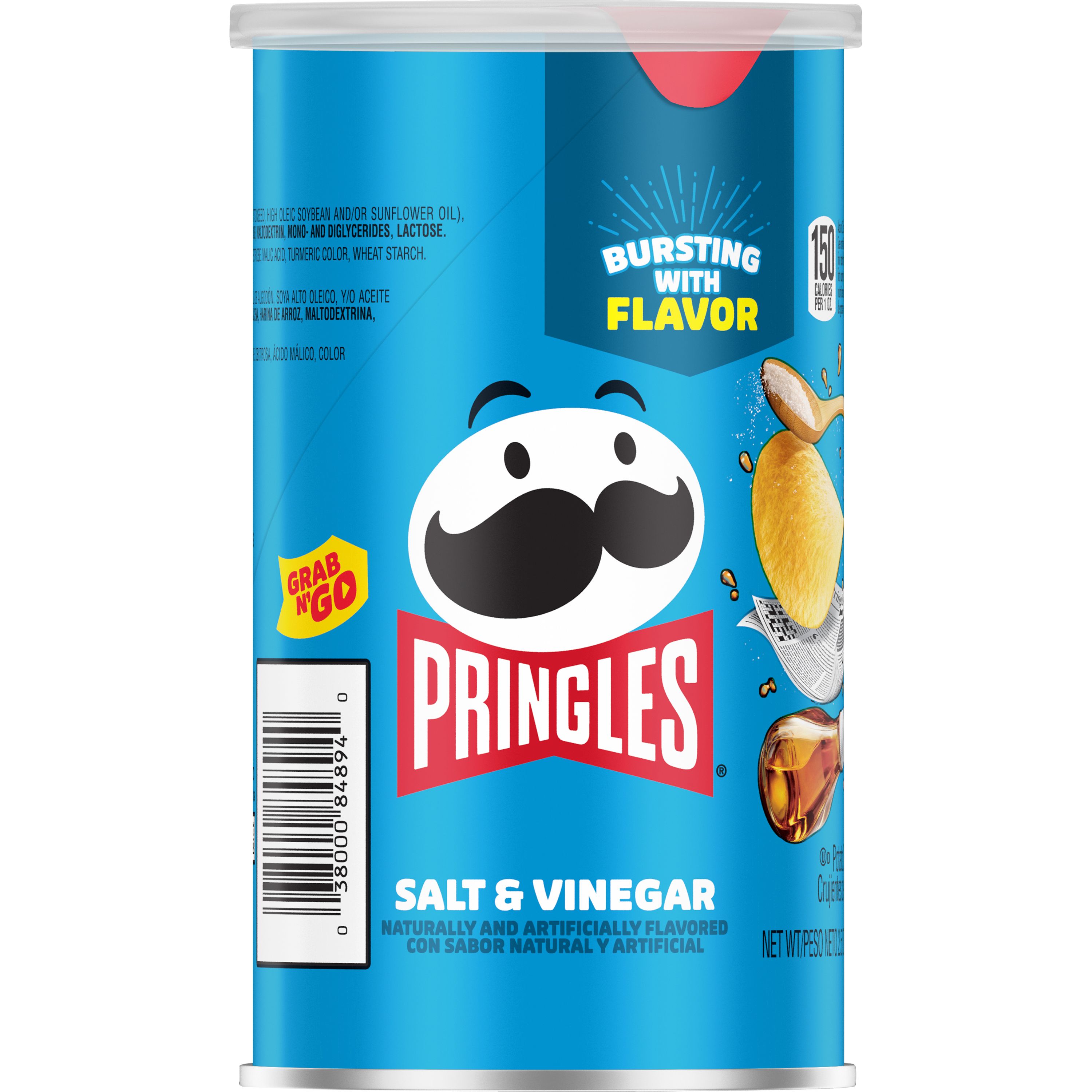 pringles® grab n' go salt and vinegar potato crisps 1.4oz