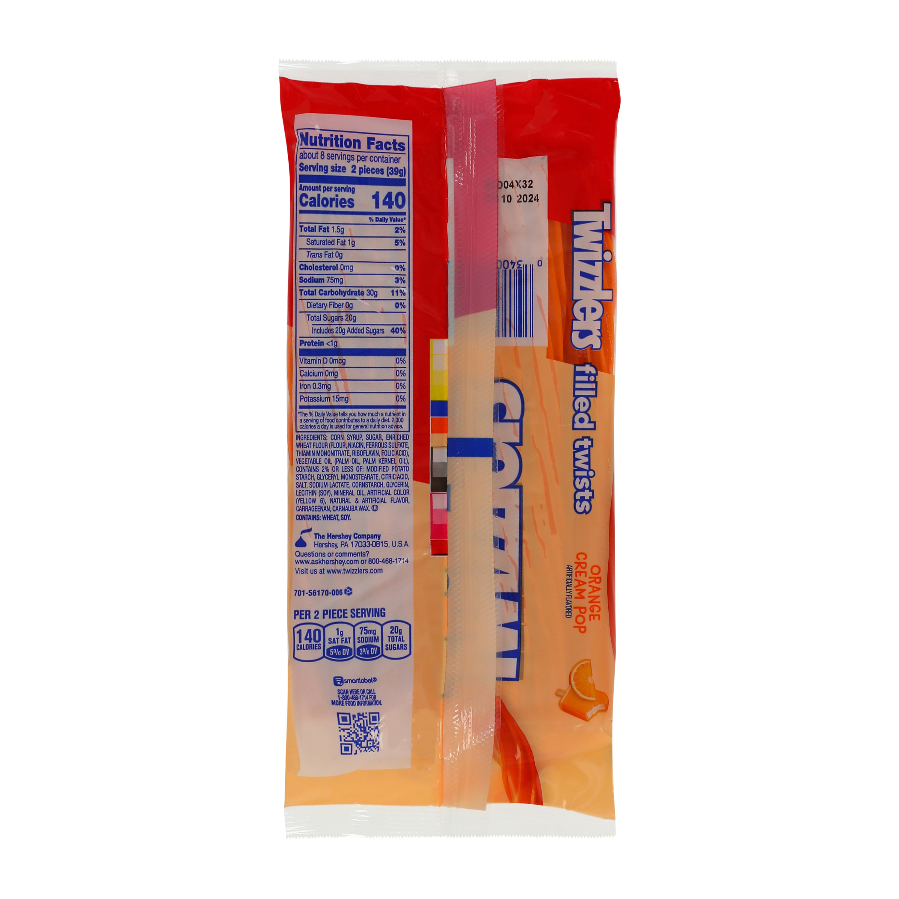 Twizzlers® Orange Cream Pop Filled Twists™ 11oz Bag