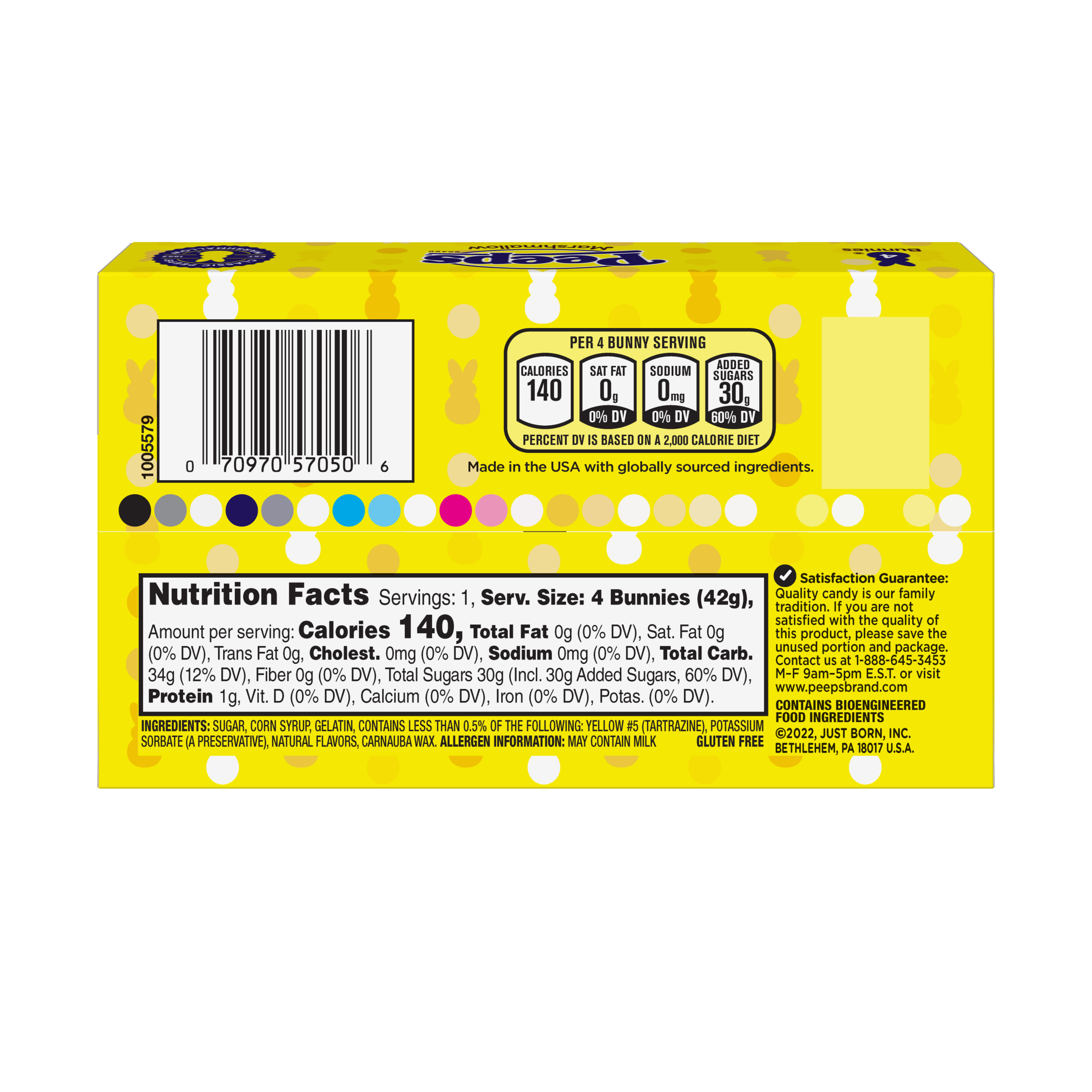 Peeps® Yellow Marshmallow Bunnies 4-Pack