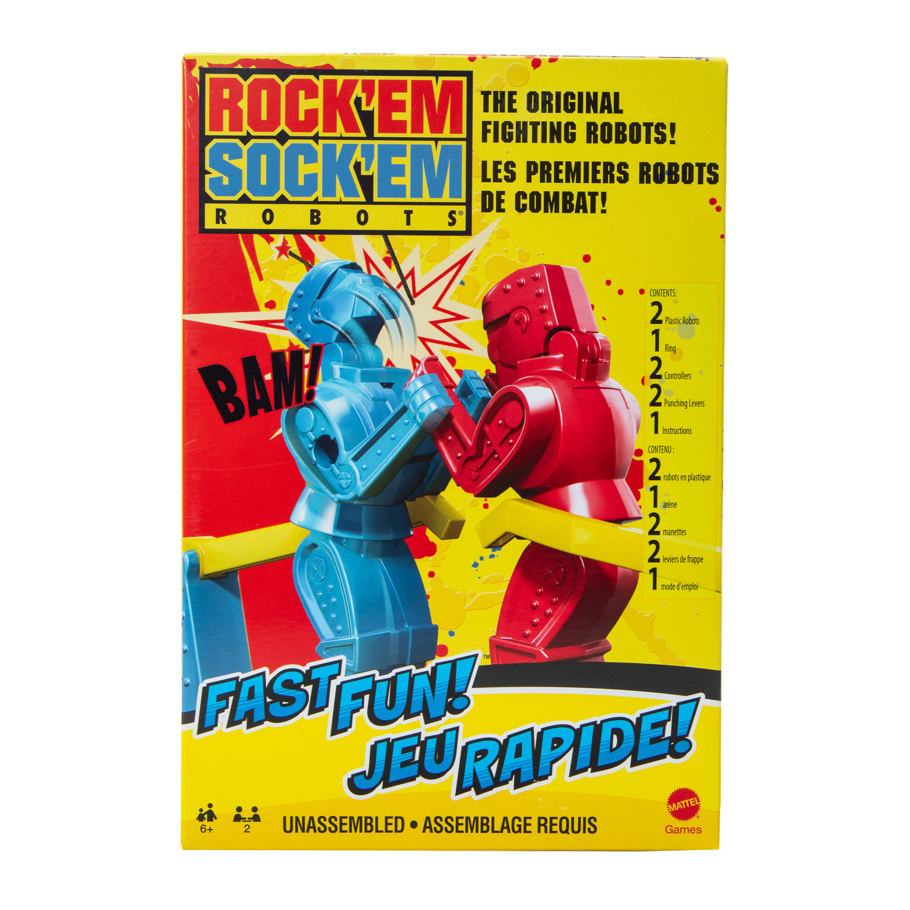 Mattel Rock'em Sock'em Robots Game - Original Boxing