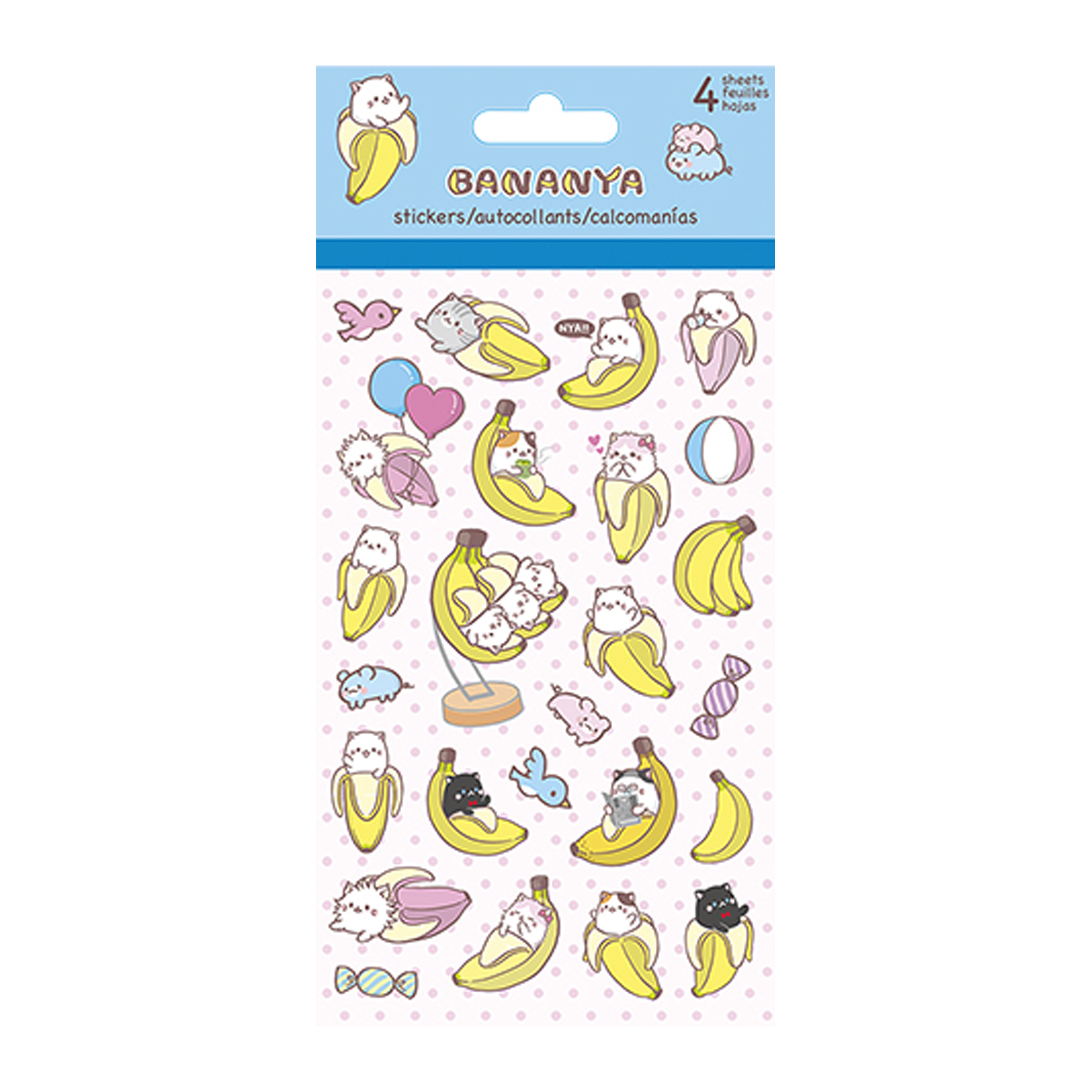 Bananya Stickers 4 Sheets