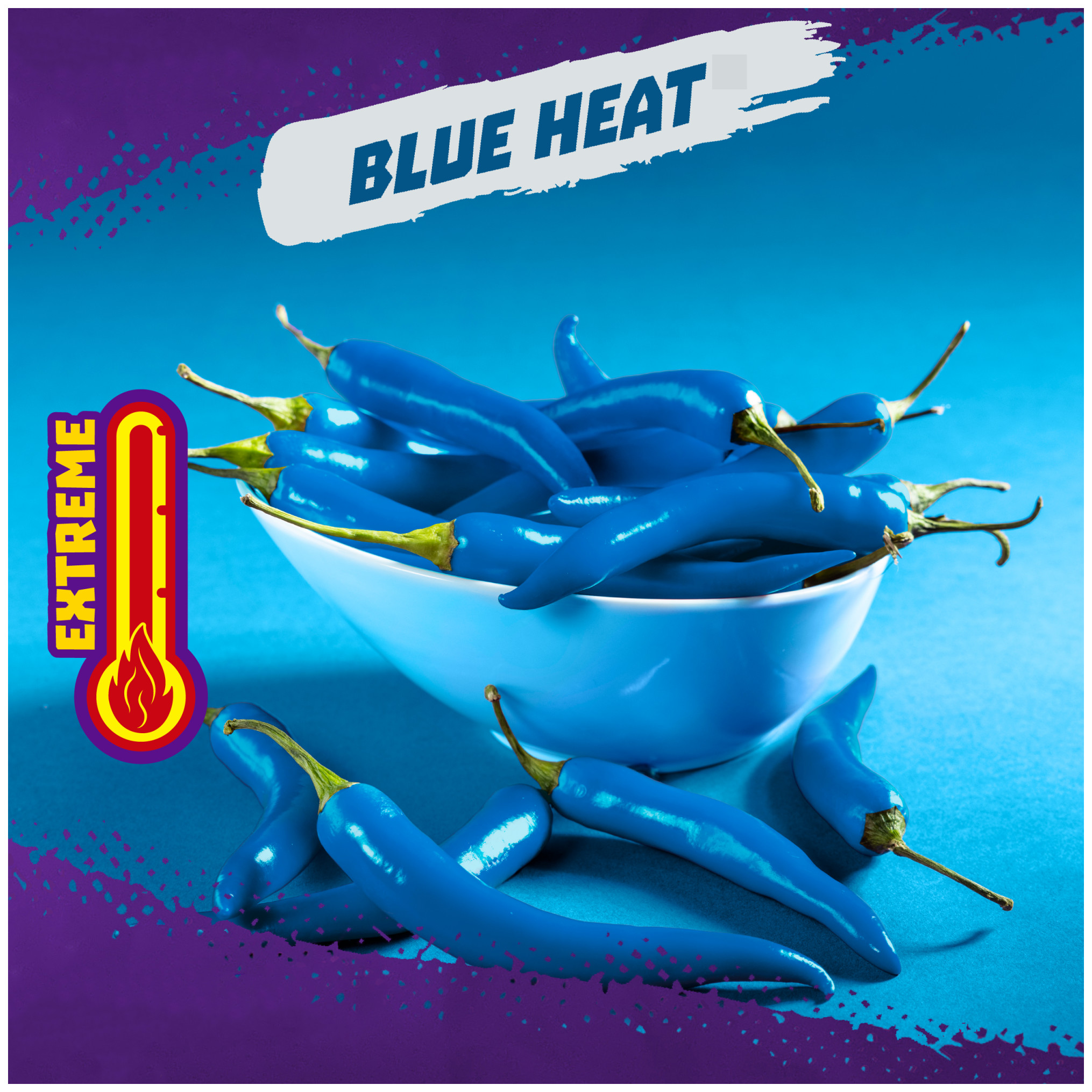 Takis blue heat rolled tortilla chips, hot chili pepper artificially flavored, 9.9oz bag