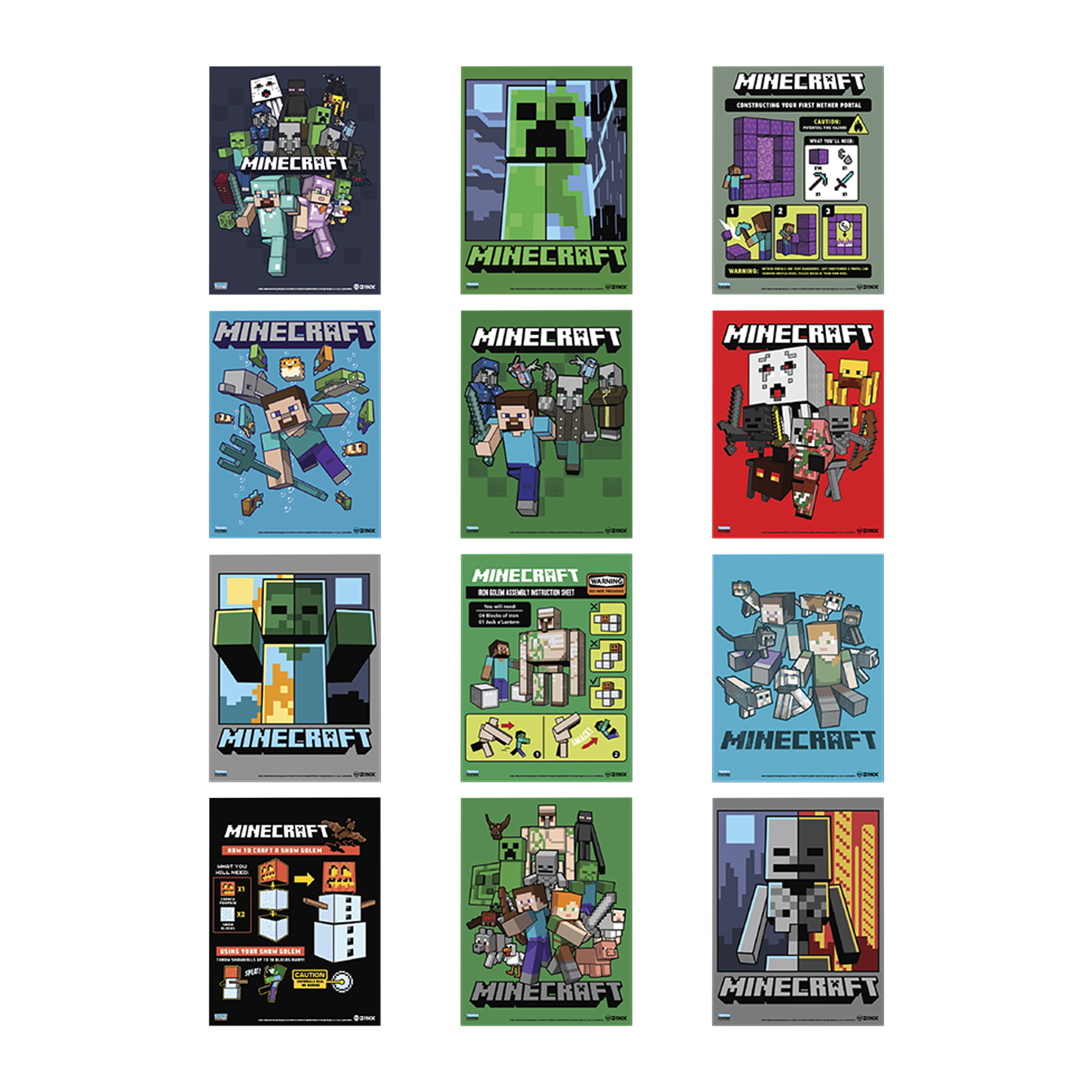 Minecraft™ Posters 12-Count