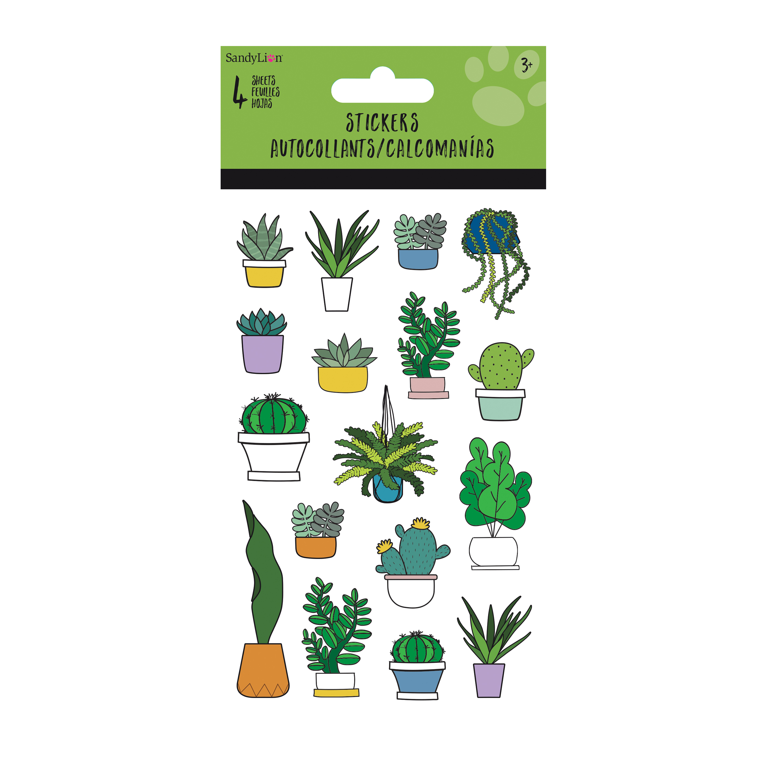 Succulent Stickers 4 Sheets
