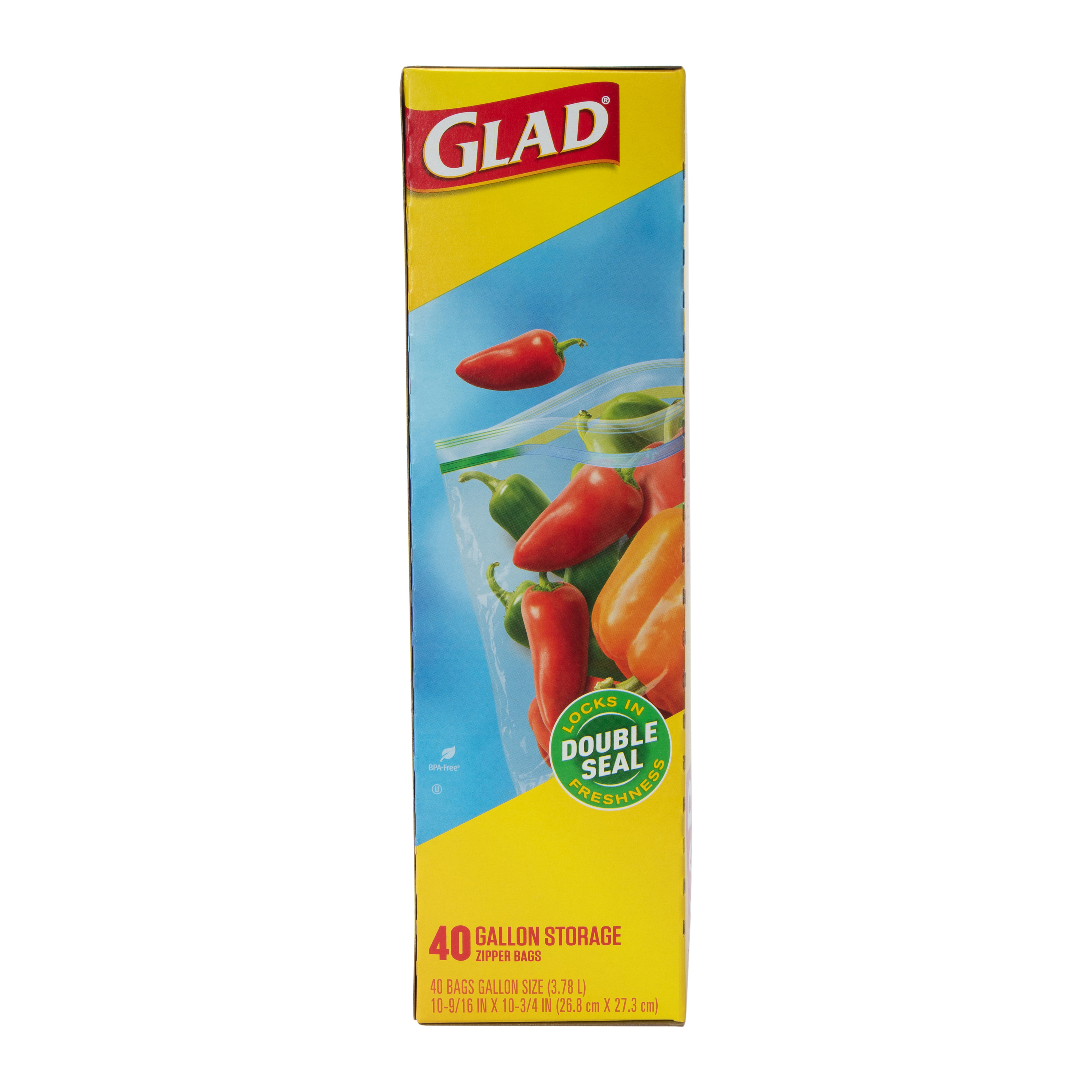 Glad® Gallon Storage Zipper Bags 40-Count