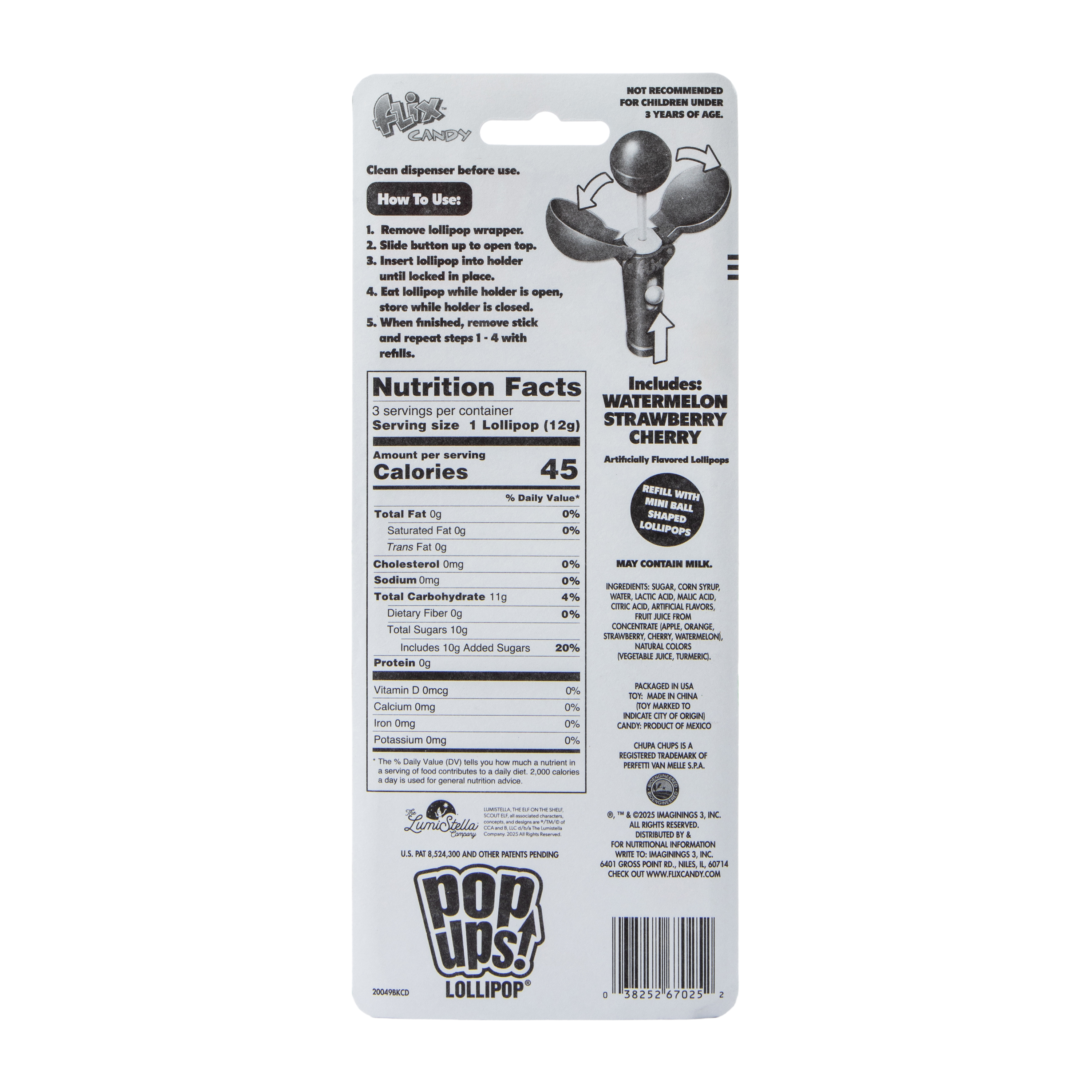 christmas pop-ups!® lollipop holder & lollipops