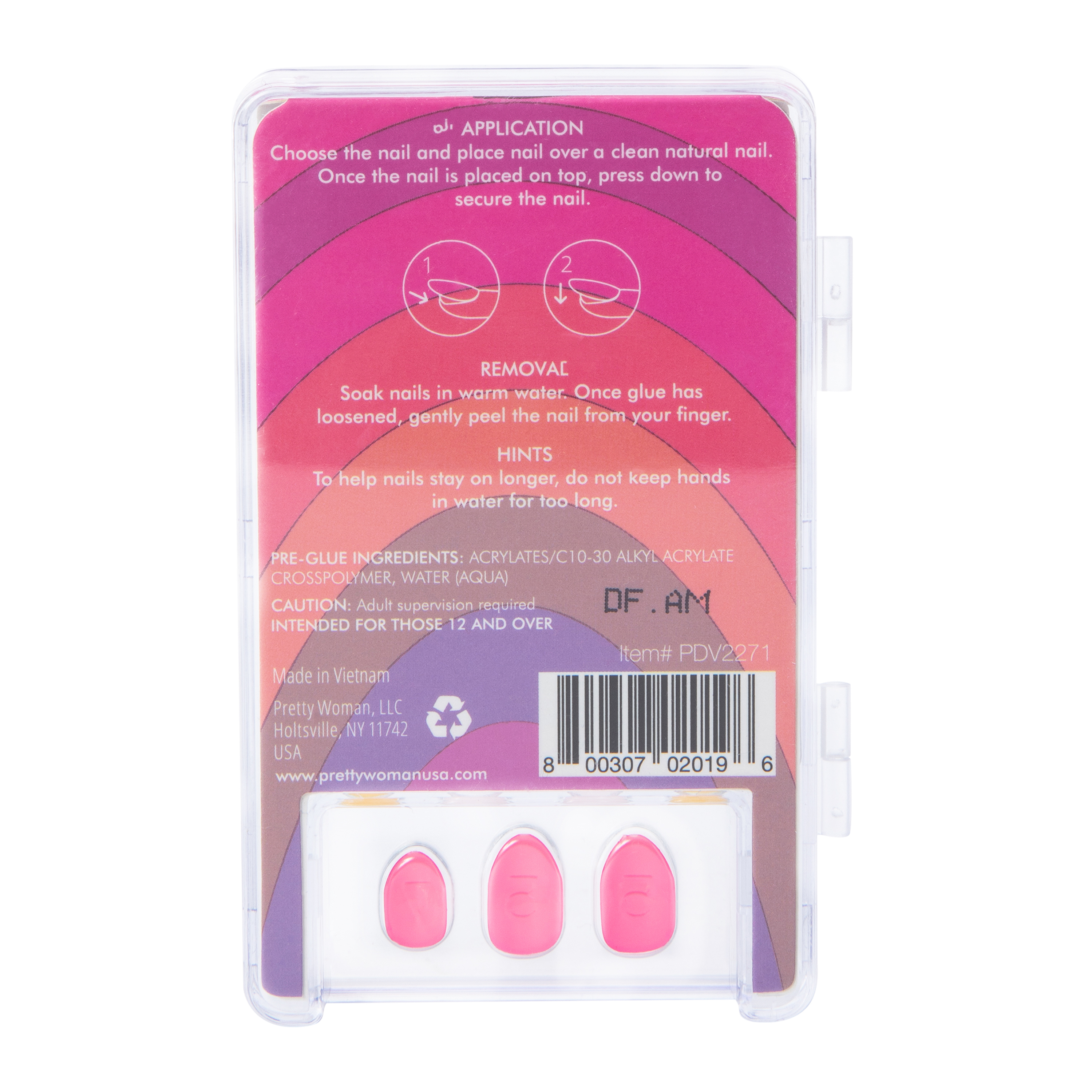 Pretty Woman Kid's Press On Nails Set 24-Count
