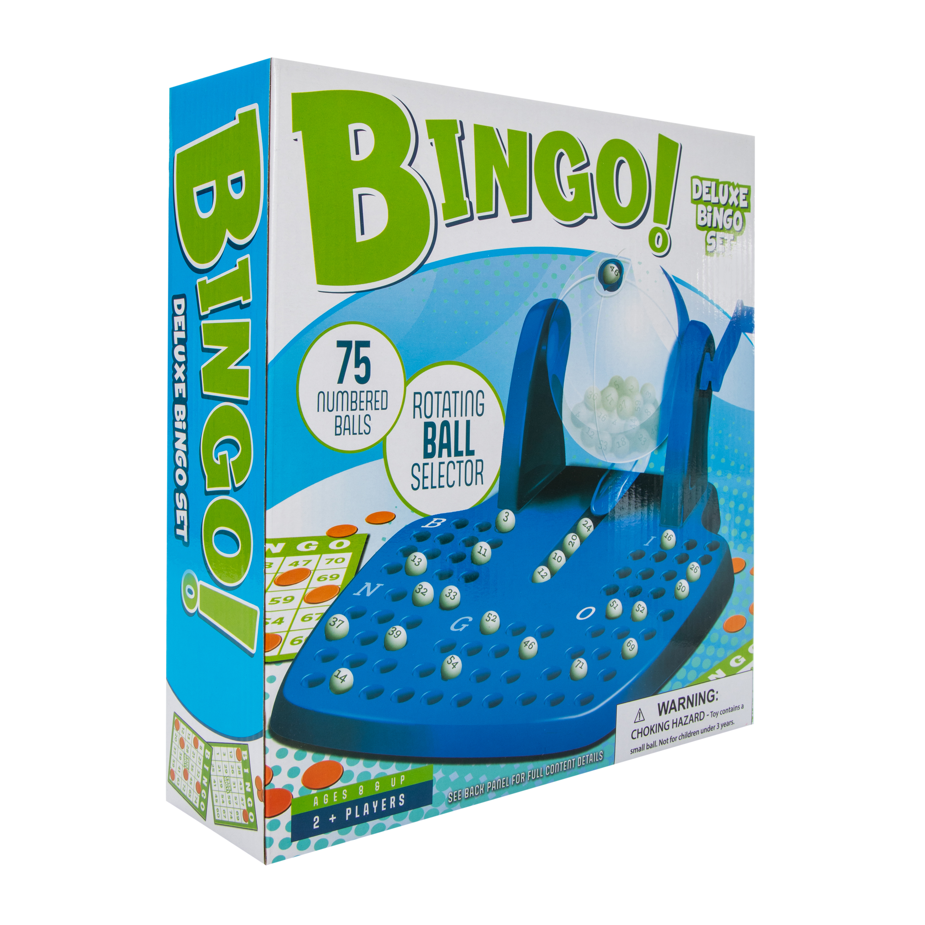 deluxe bingo game set with clear cage & flash board