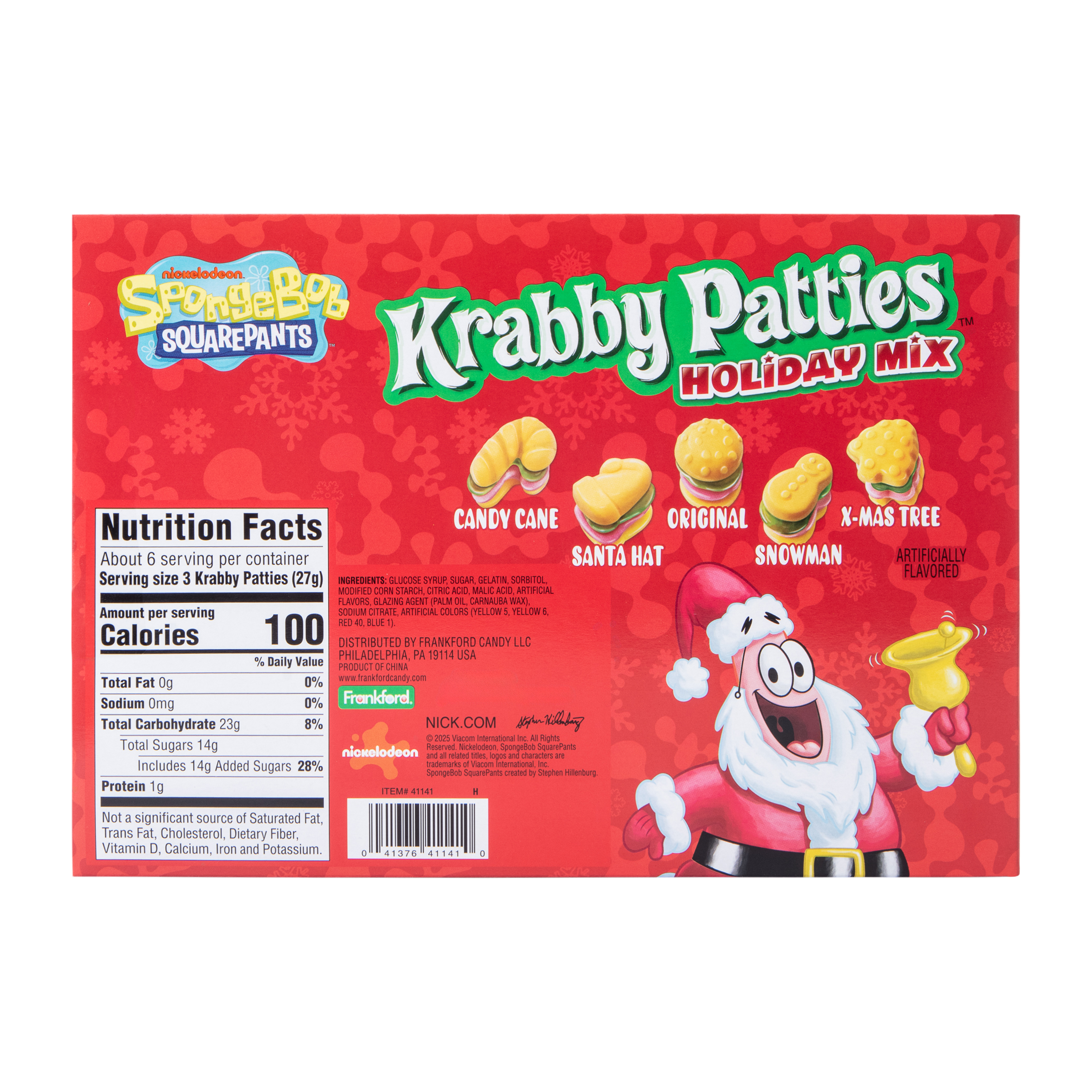 krabby patties™ holiday mix gummy candy 7.62oz