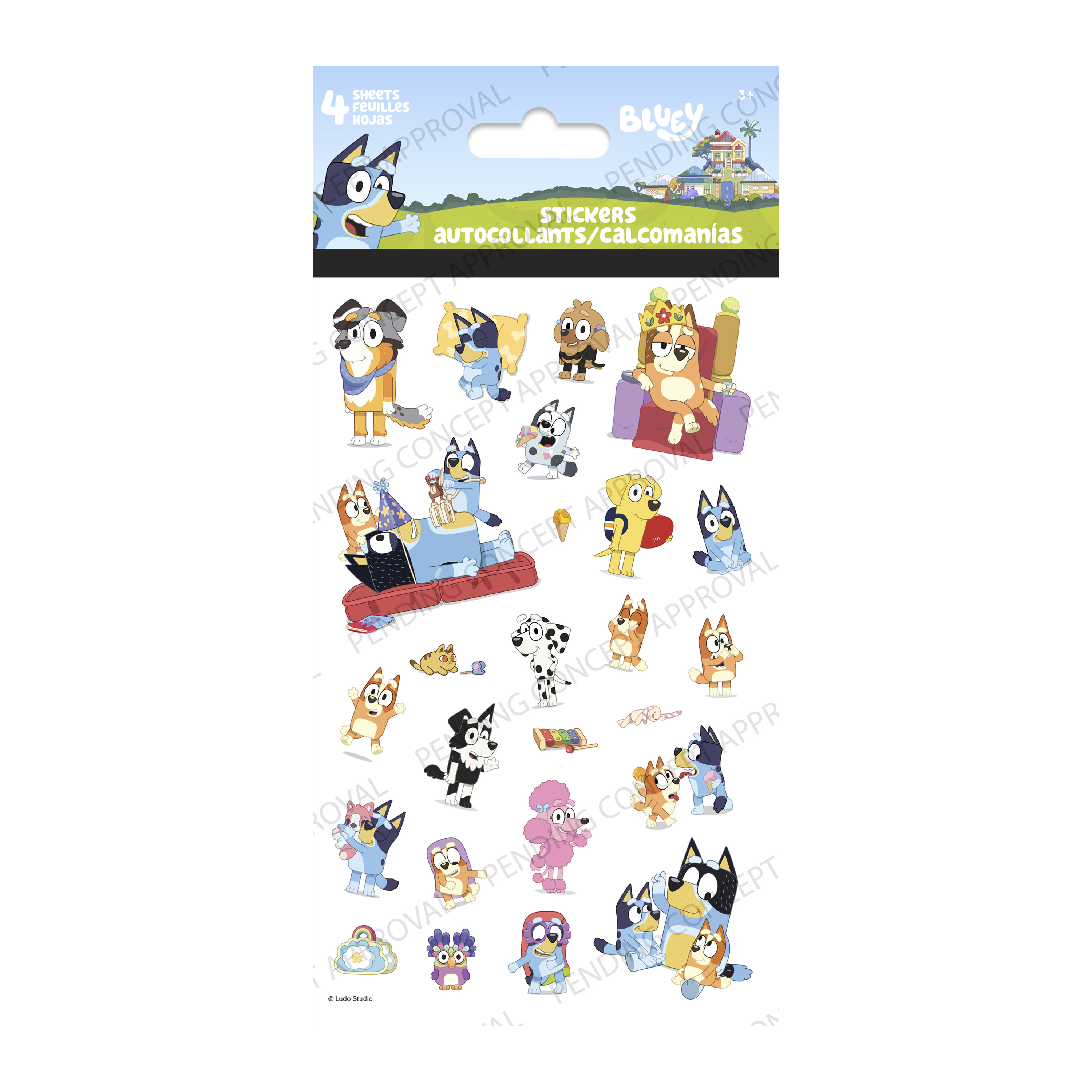 Bluey™ Stickers 4-Sheets