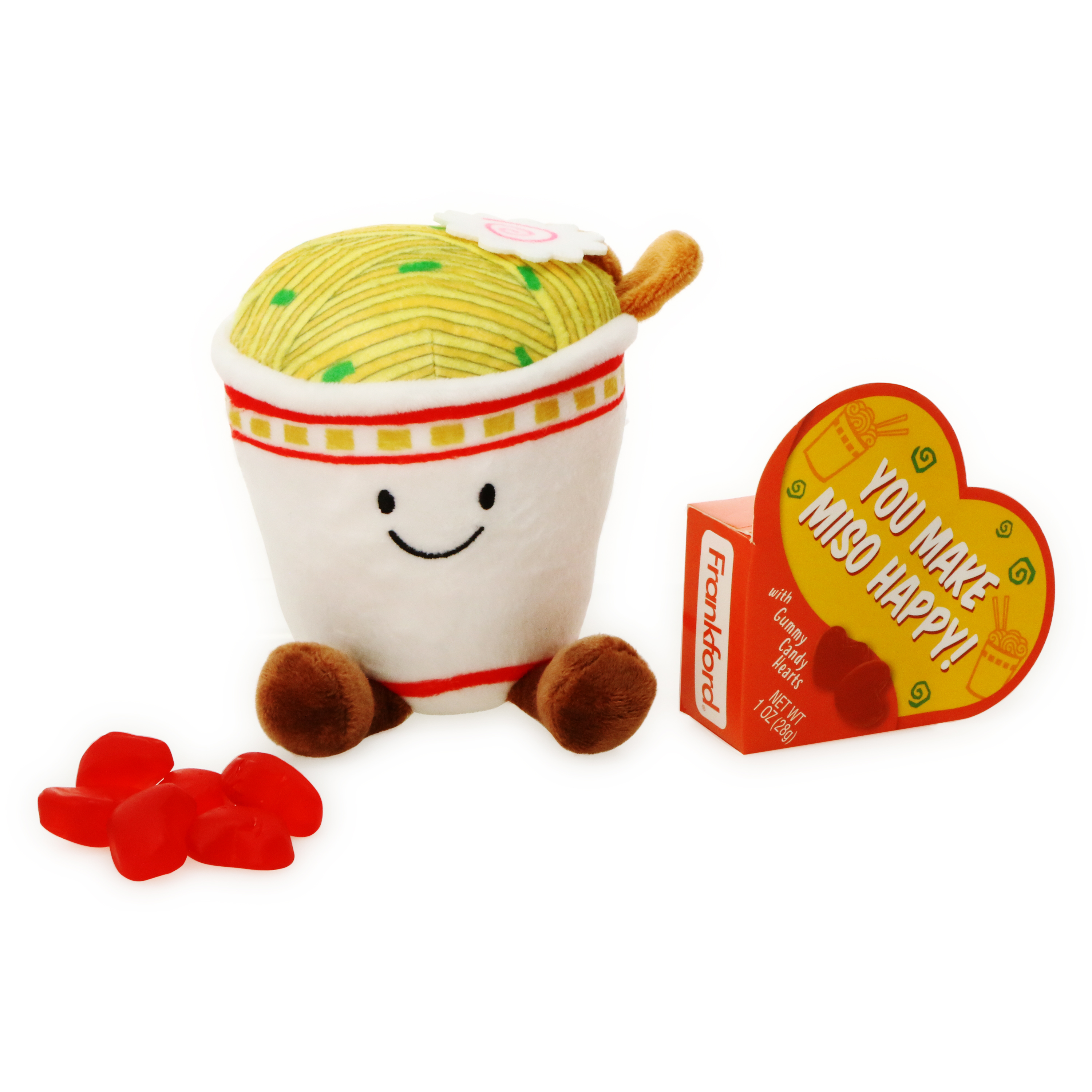 valentine's ramen plush & candy gift