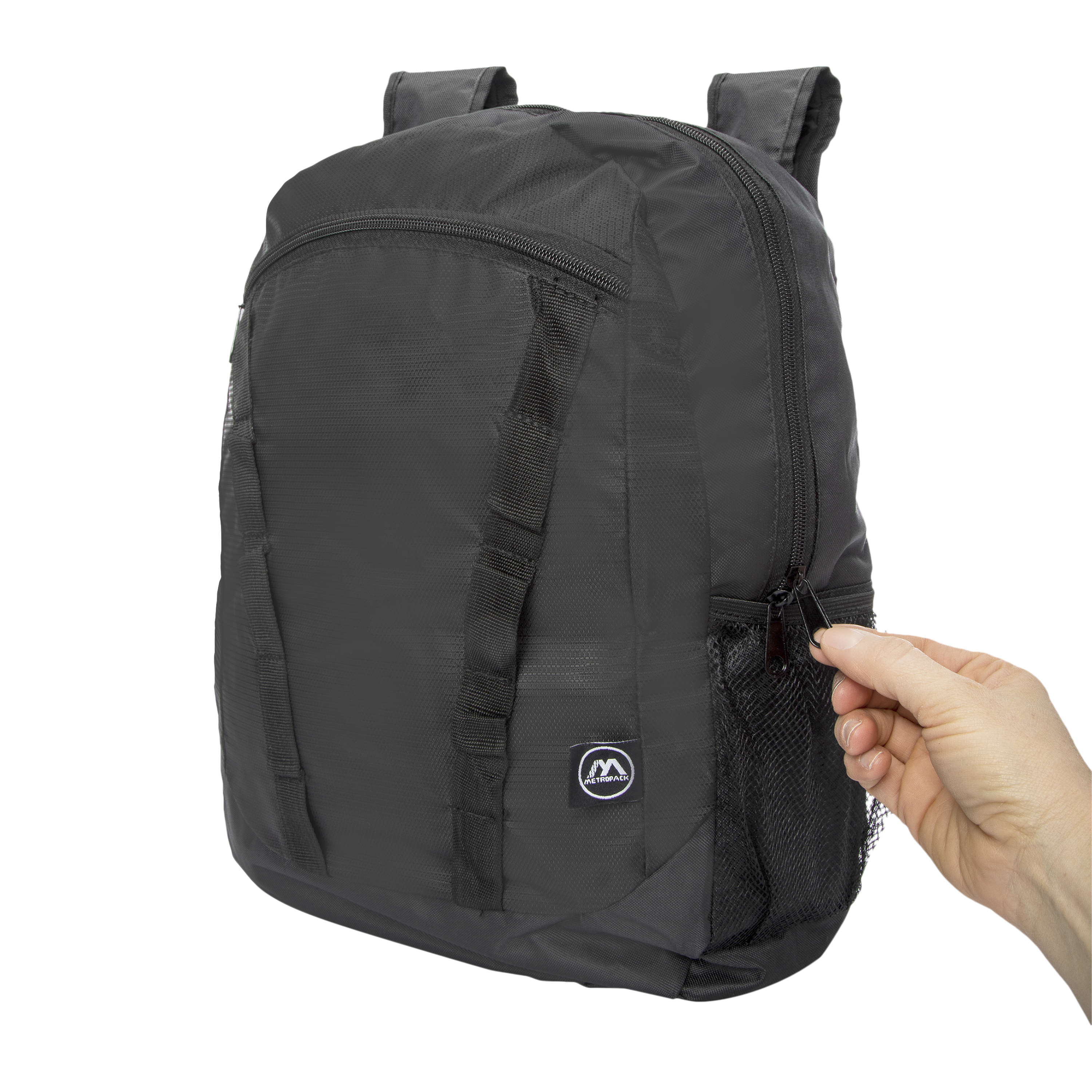 double webbing orange backpack 17in