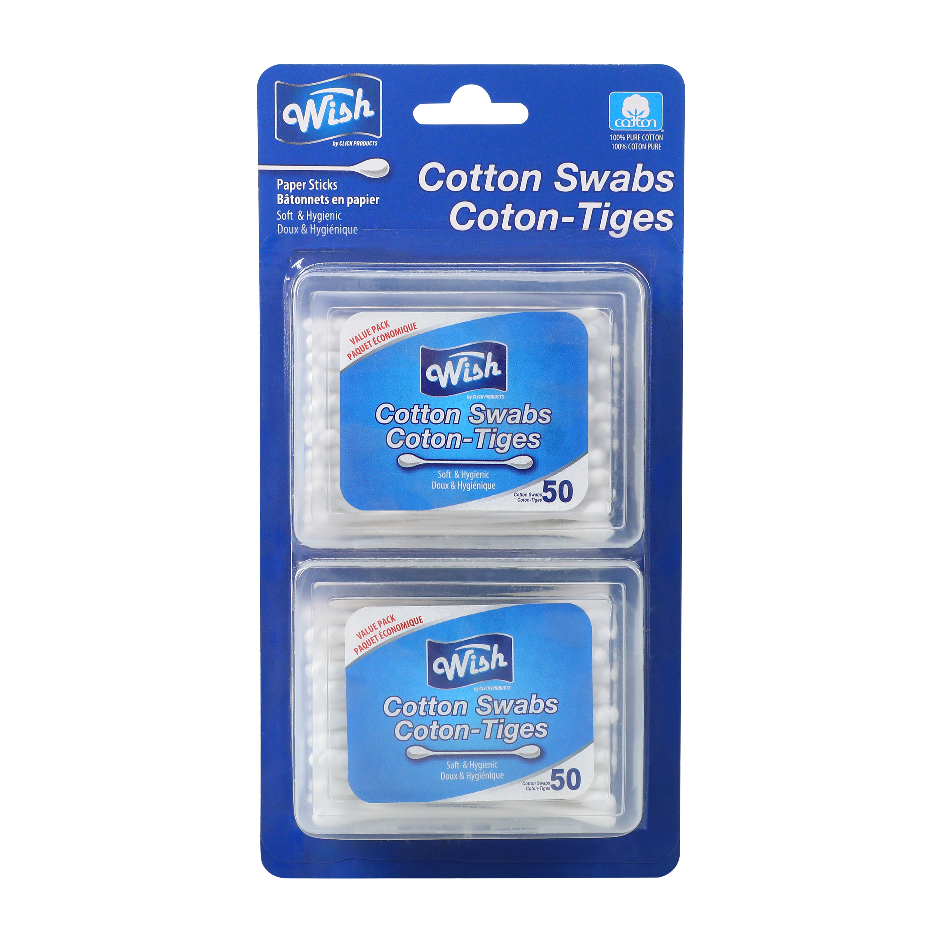 cotton swabs 50-count travel 2-pack