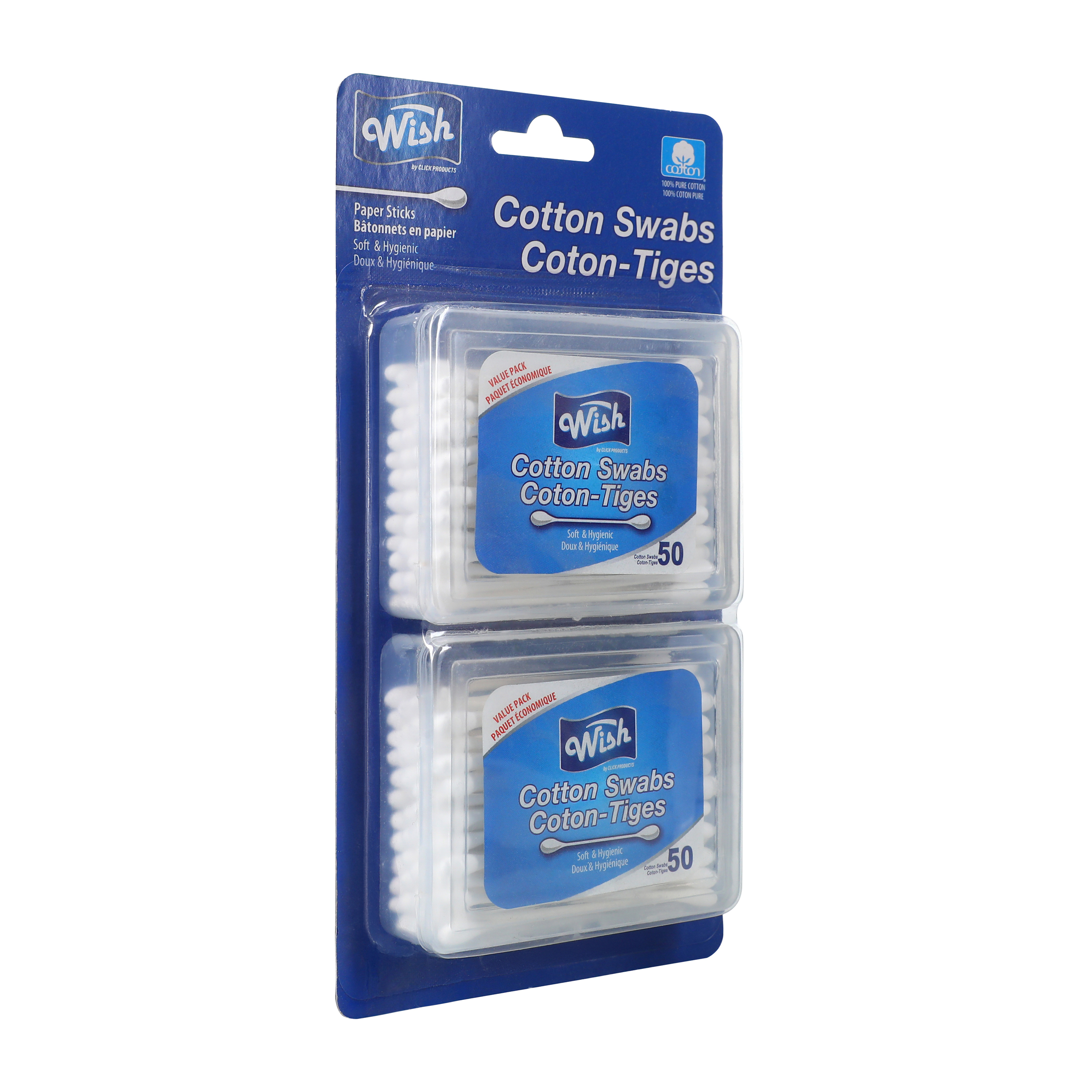 cotton swabs 50-count travel 2-pack